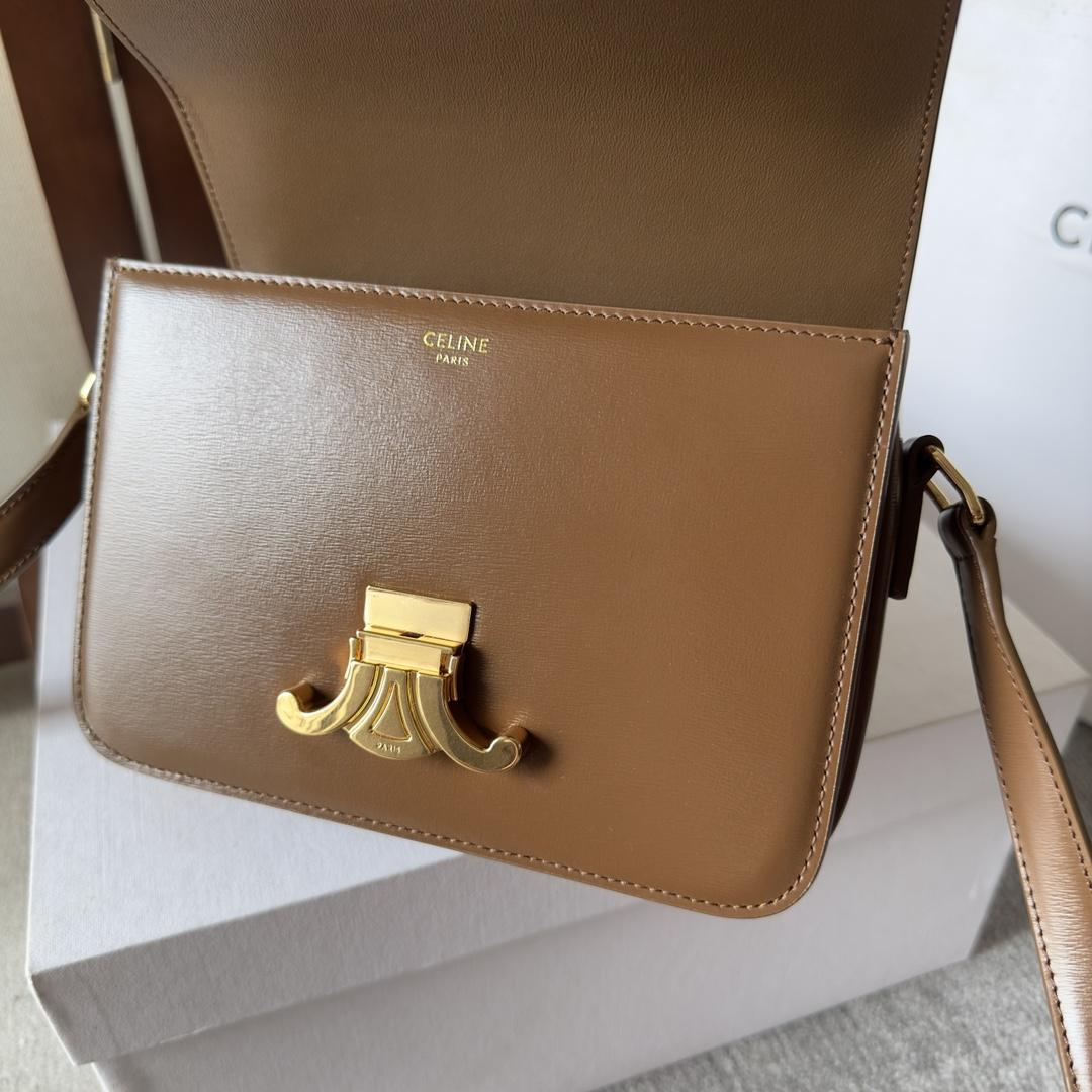 Celine Teen Triomphe Bag In Natural Calfskin - EUR FASHION