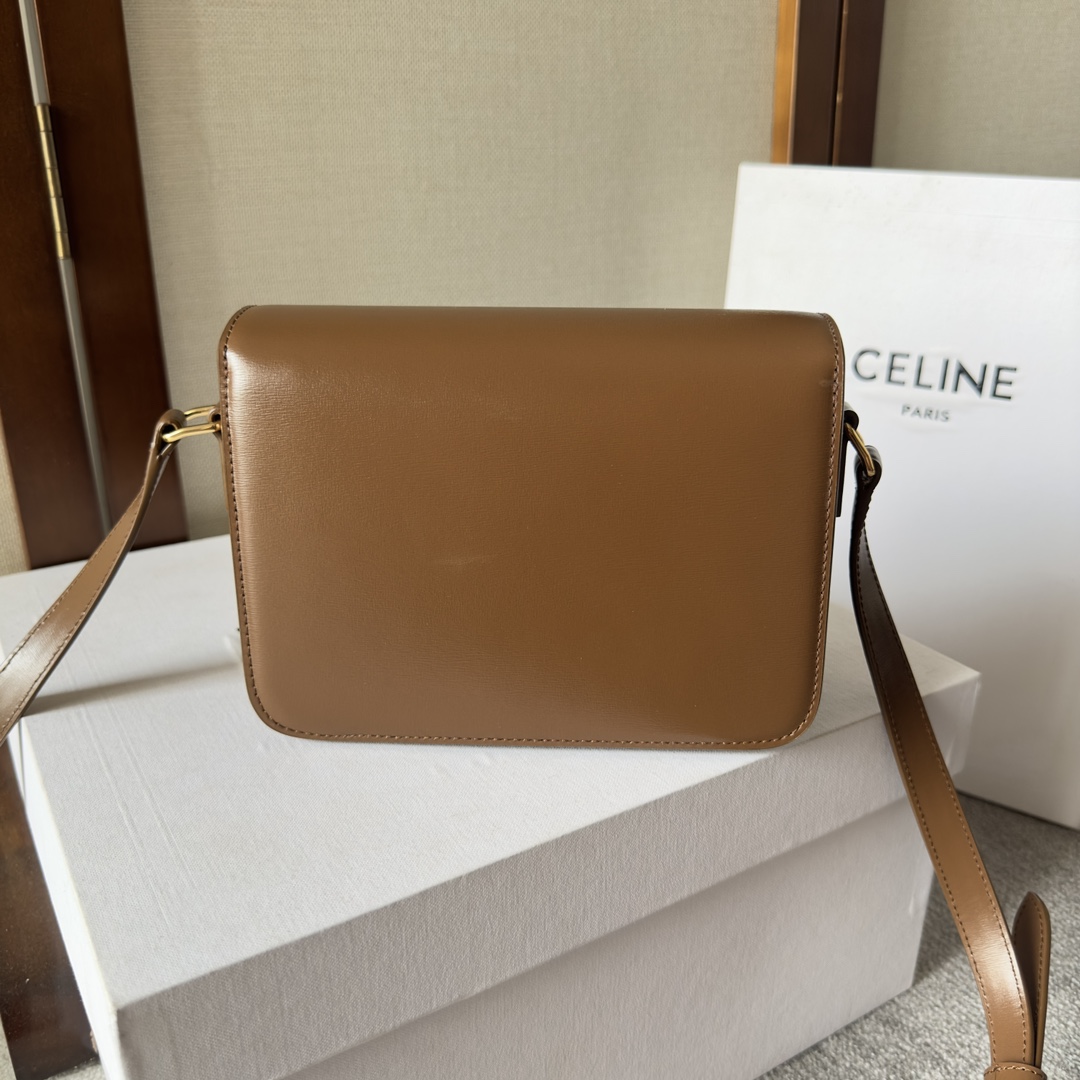 Celine Teen Triomphe Bag In Natural Calfskin - EUR FASHION