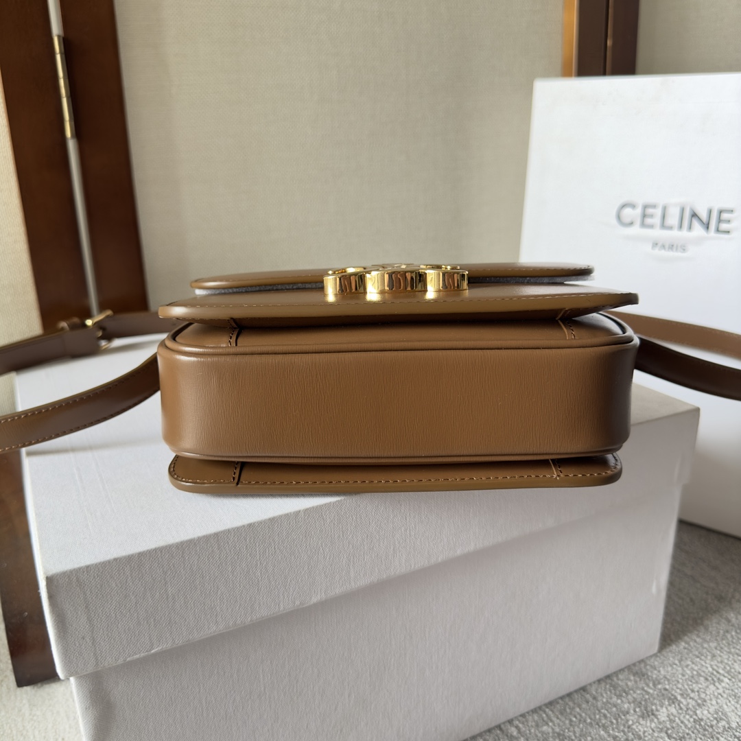 Celine Teen Triomphe Bag In Natural Calfskin - EUR FASHION