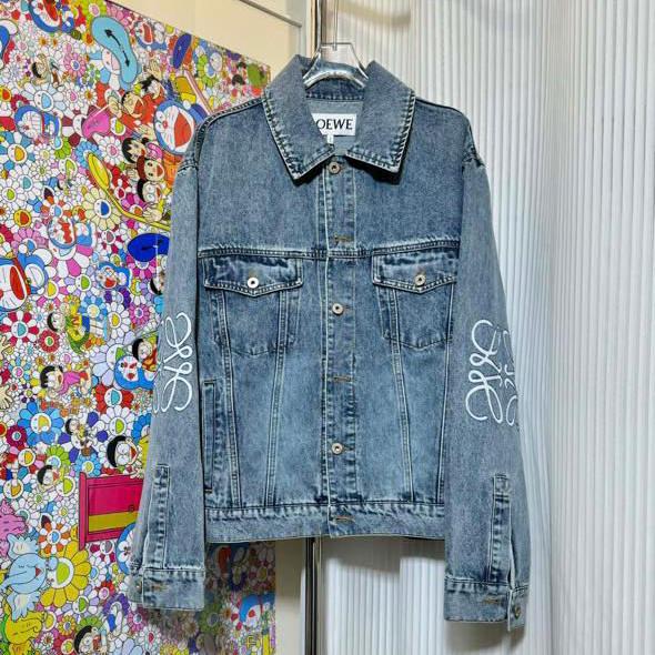 Loewe Anagram Jacket In Denim In Blue  - EUR FASHION