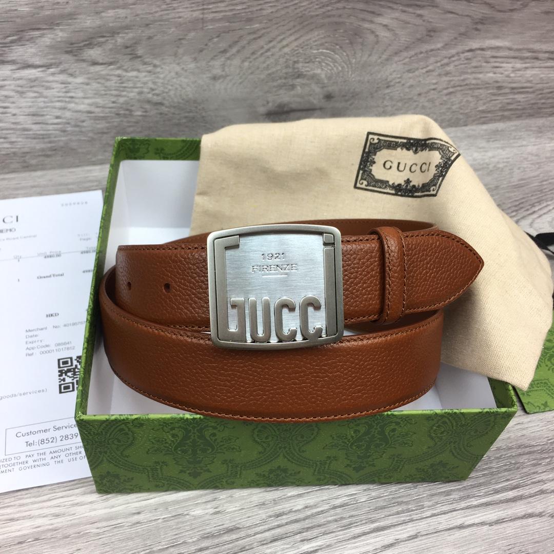 Gucci Leather Belt  35mm - EUR FASHION