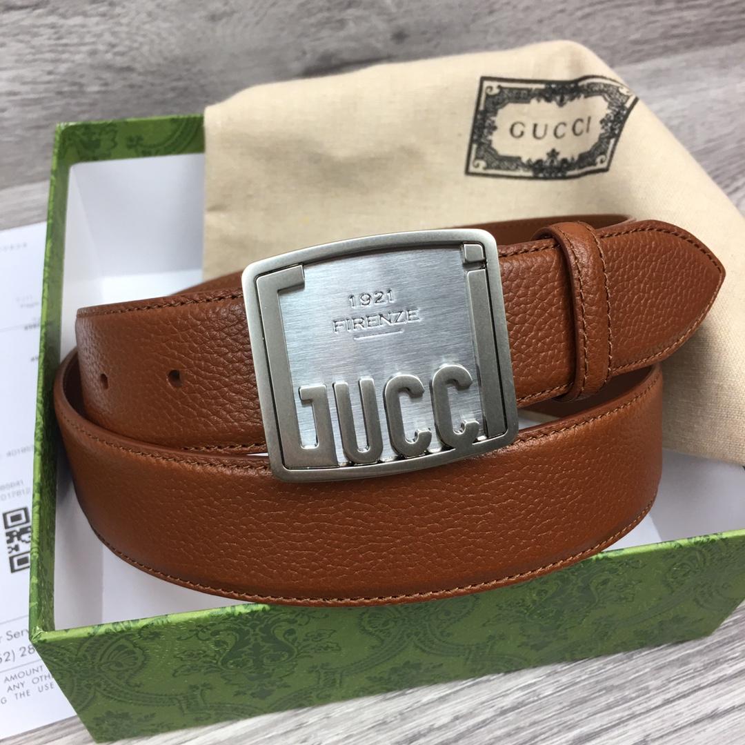 Gucci Leather Belt  35mm - EUR FASHION