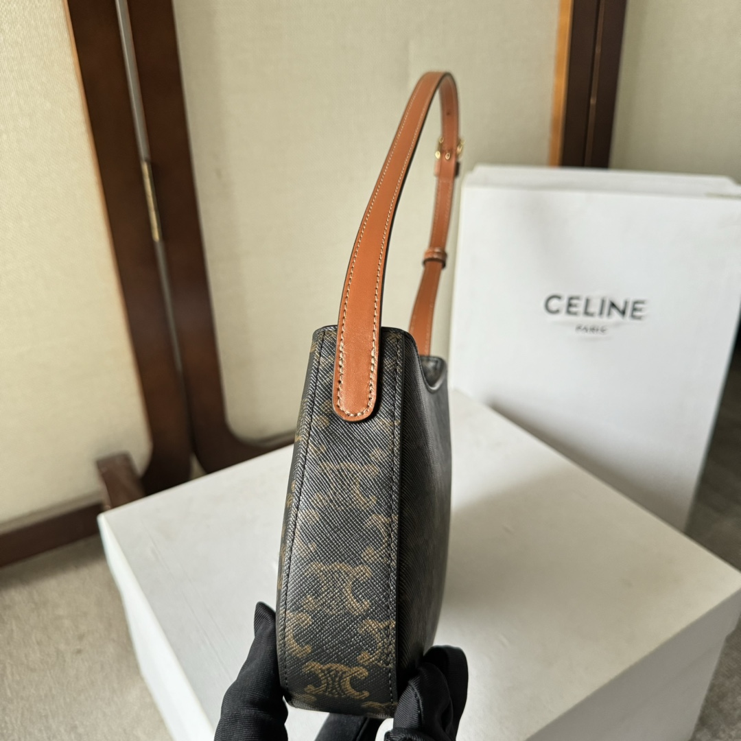 Celine Medium Tilly Bag In Triomphe Canvas And Calfskin  - EUR FASHION