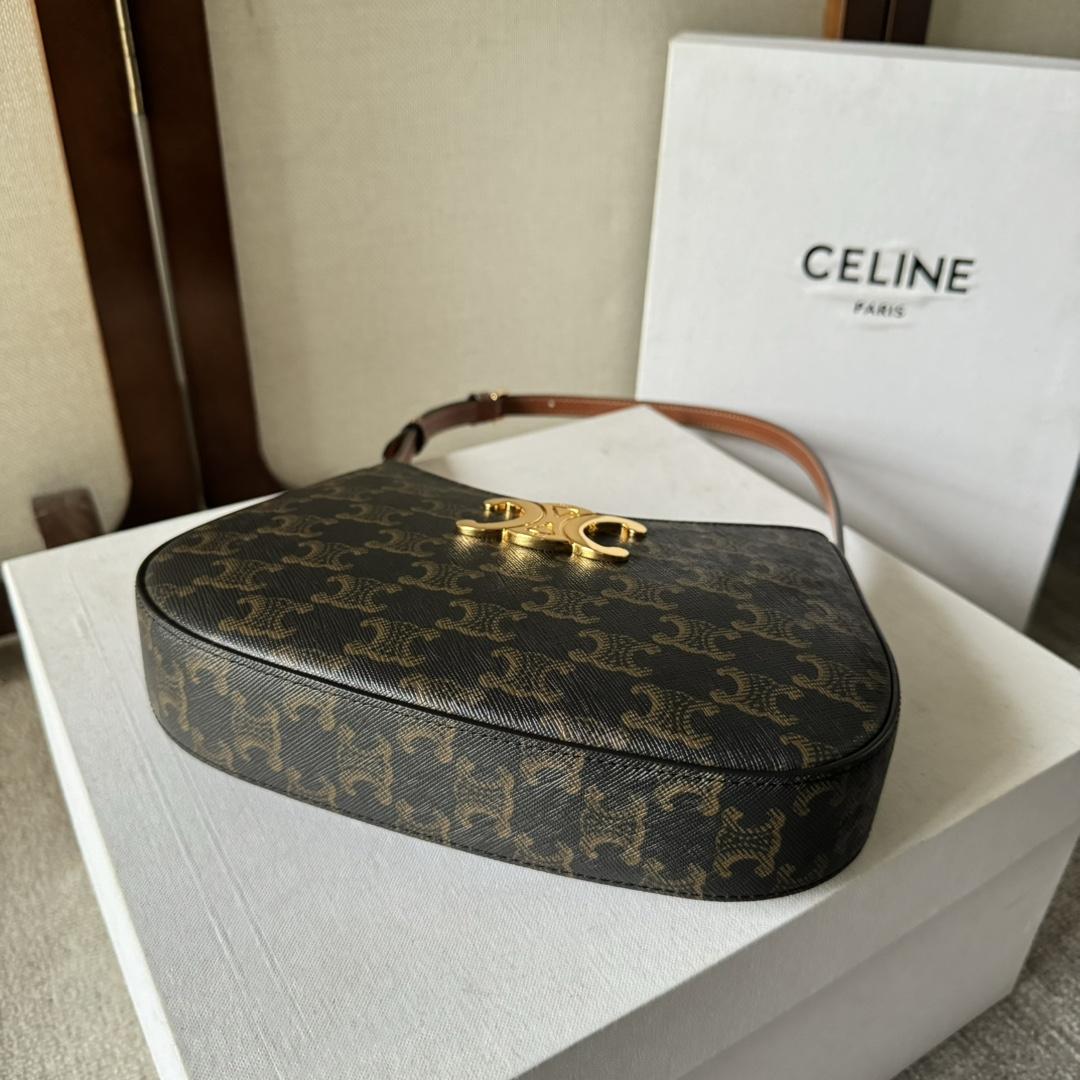 Celine Medium Tilly Bag In Triomphe Canvas And Calfskin  - EUR FASHION