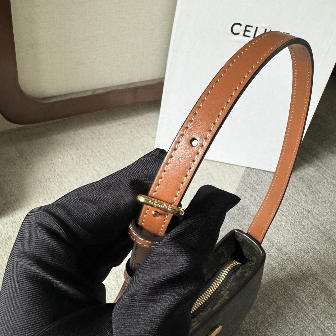 Celine Medium Tilly Bag In Triomphe Canvas And Calfskin  - EUR FASHION