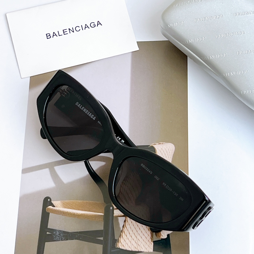 Balenciaga Bossy Round AF Sunglasses In Black  BB0324 - EUR FASHION