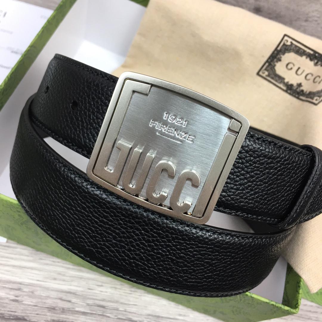 Gucci Leather Belt  35mm - EUR FASHION