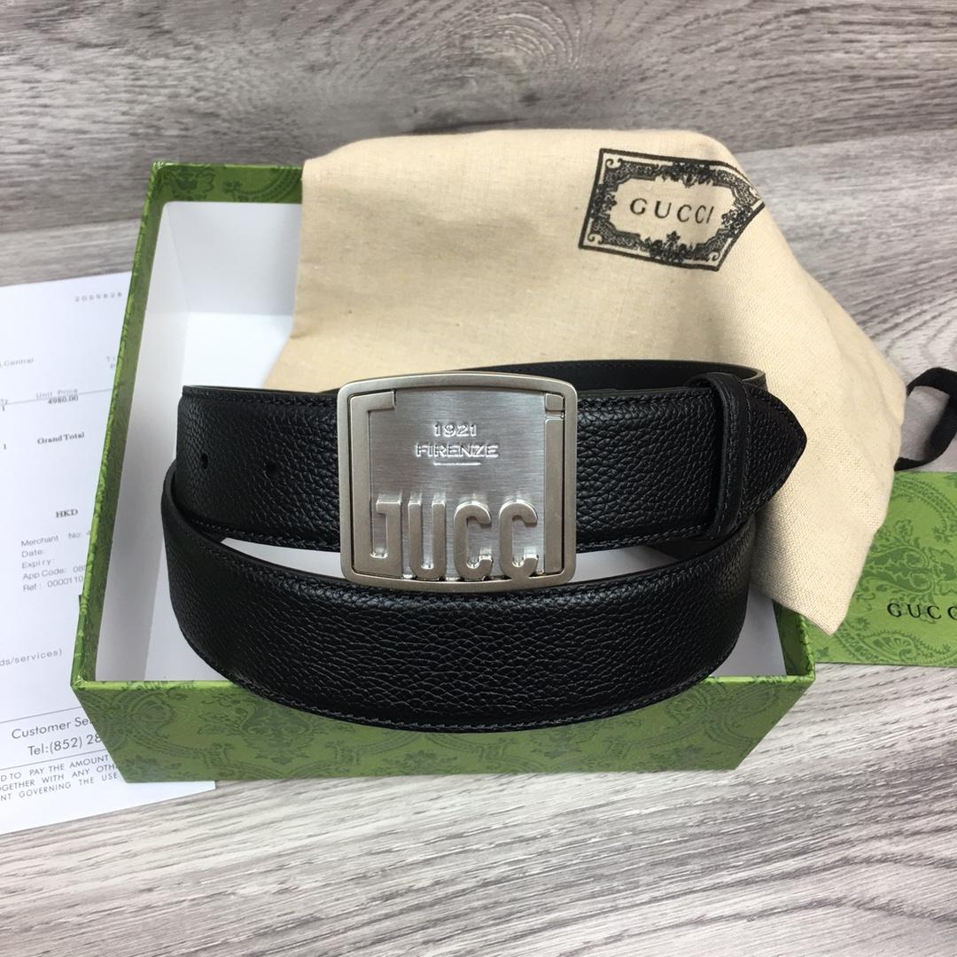 Gucci Leather Belt  35mm - EUR FASHION