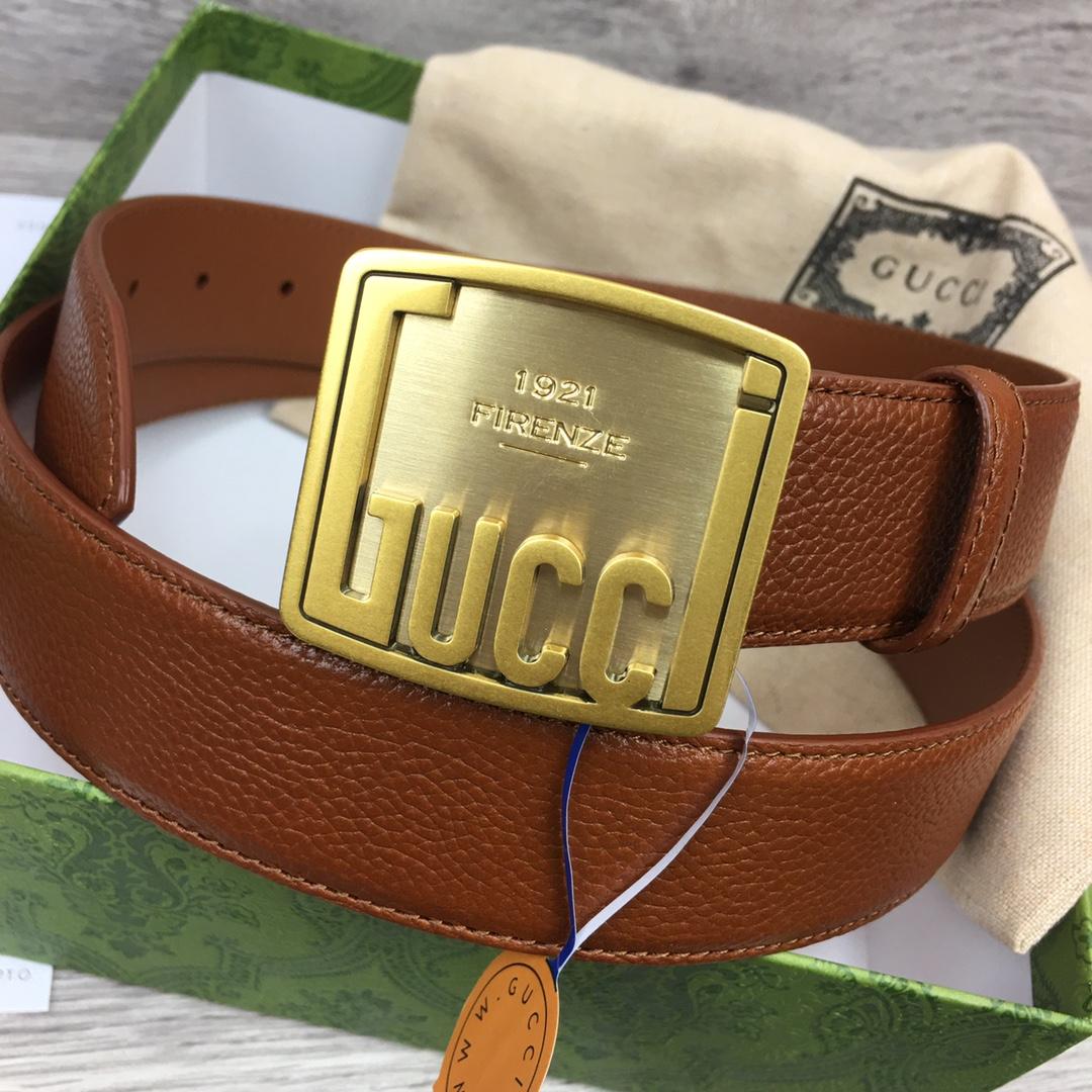 Gucci Leather Belt  35mm - EUR FASHION