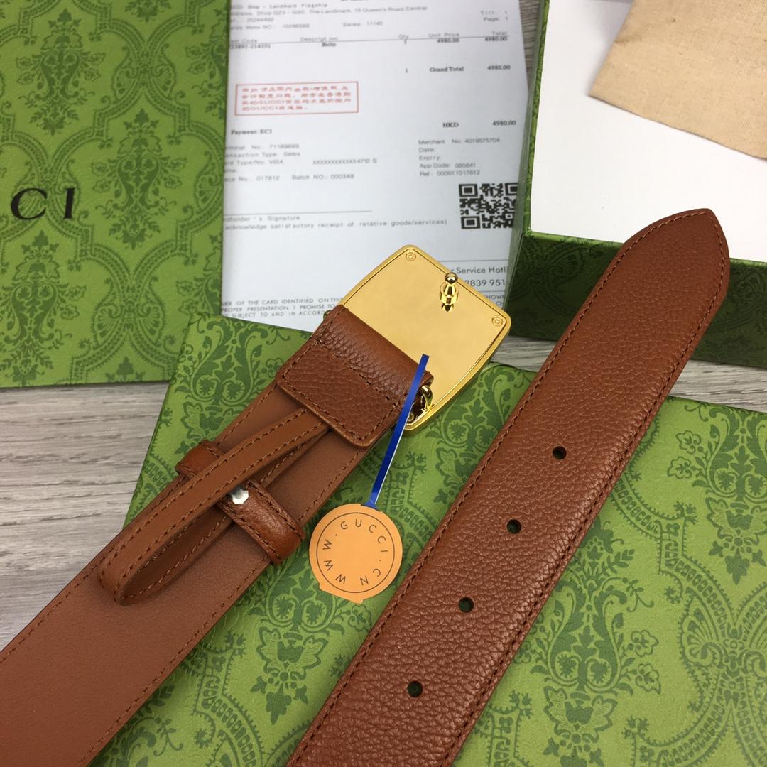 Gucci Leather Belt  35mm - EUR FASHION