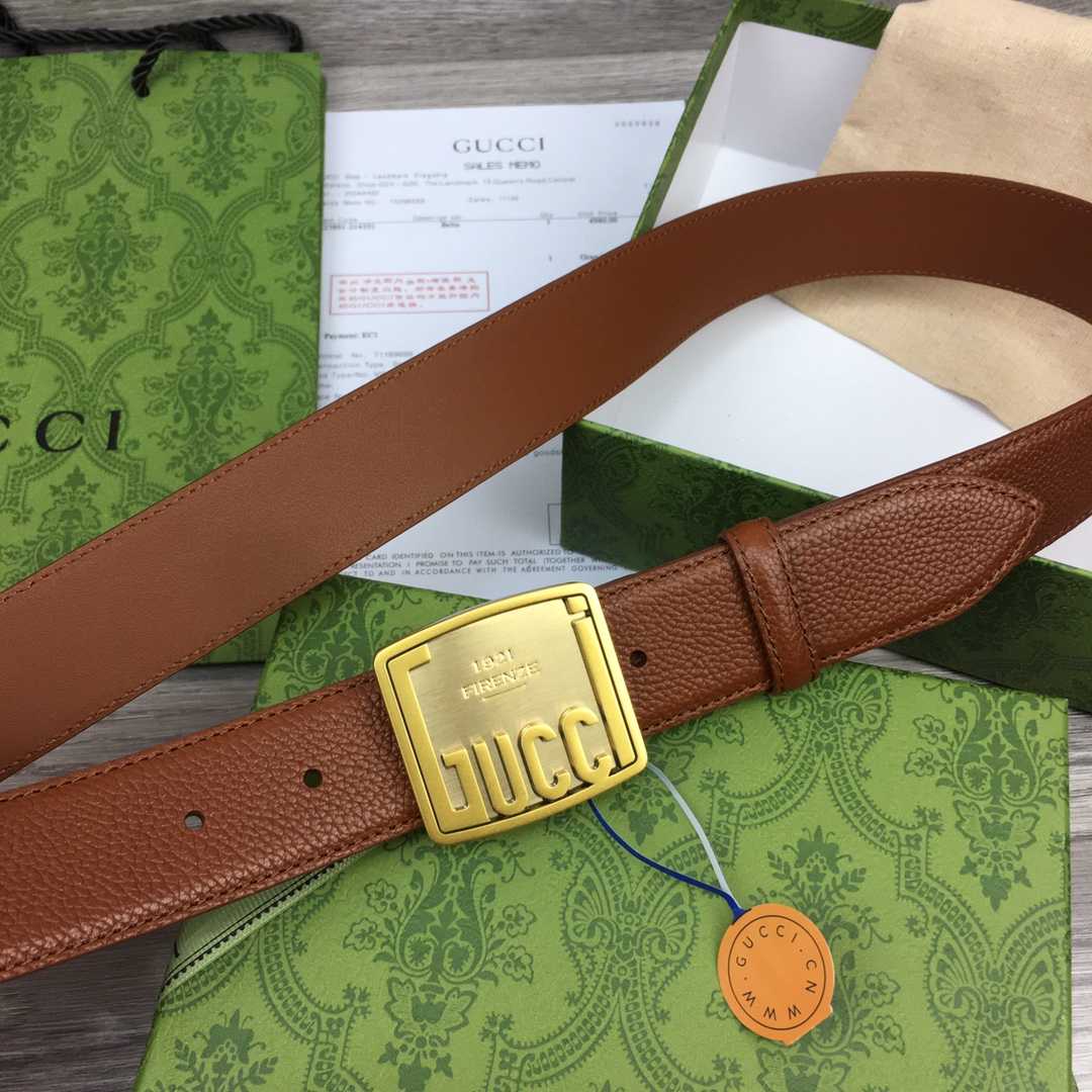 Gucci Leather Belt  35mm - EUR FASHION