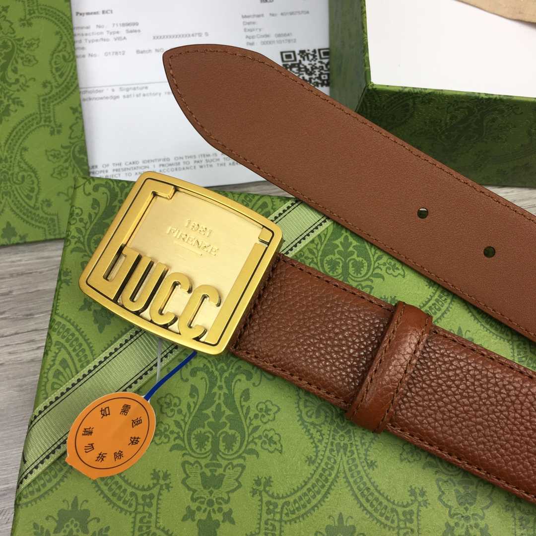 Gucci Leather Belt  35mm - EUR FASHION