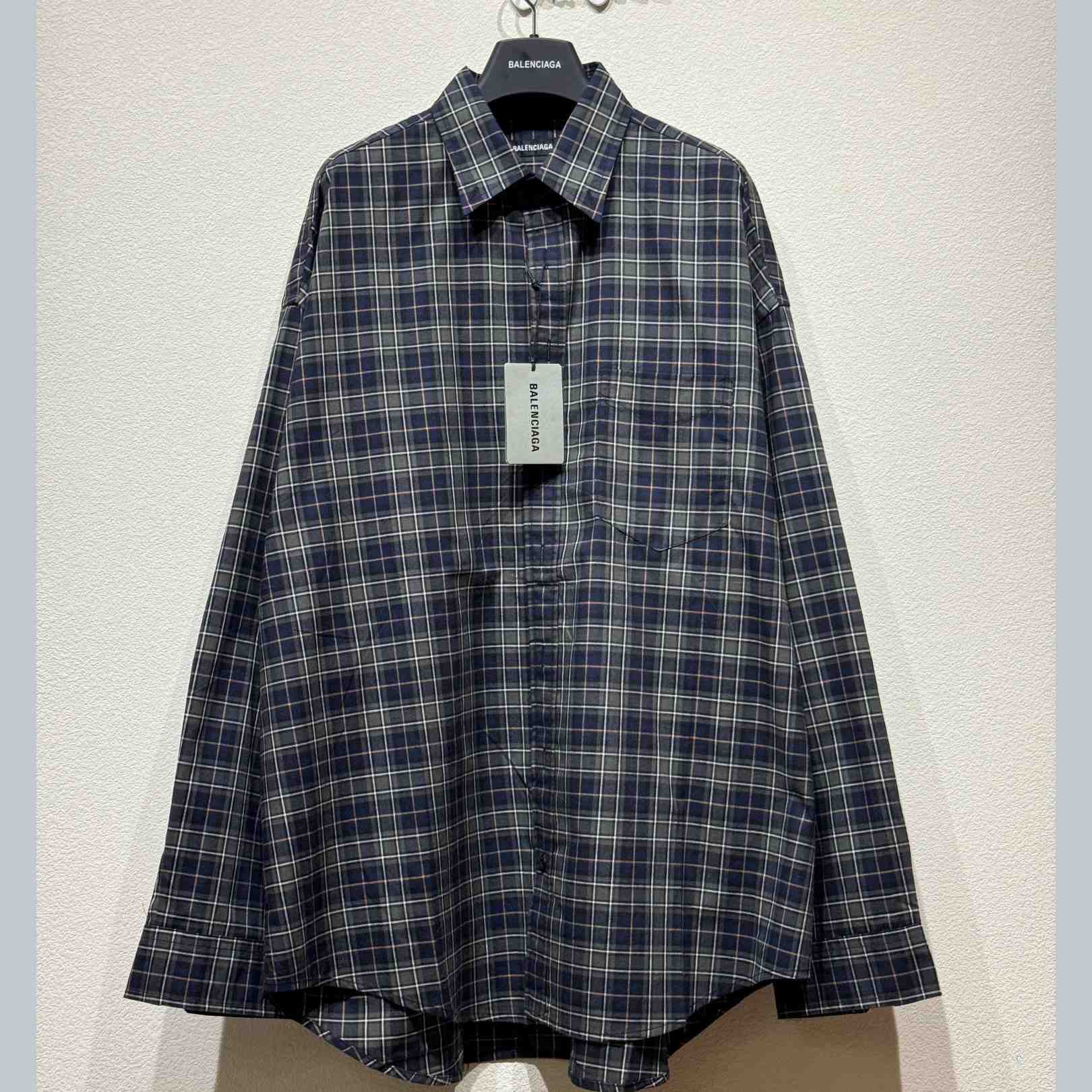 Balenciaga Plaid Long-sleeved Shirt - EUR FASHION