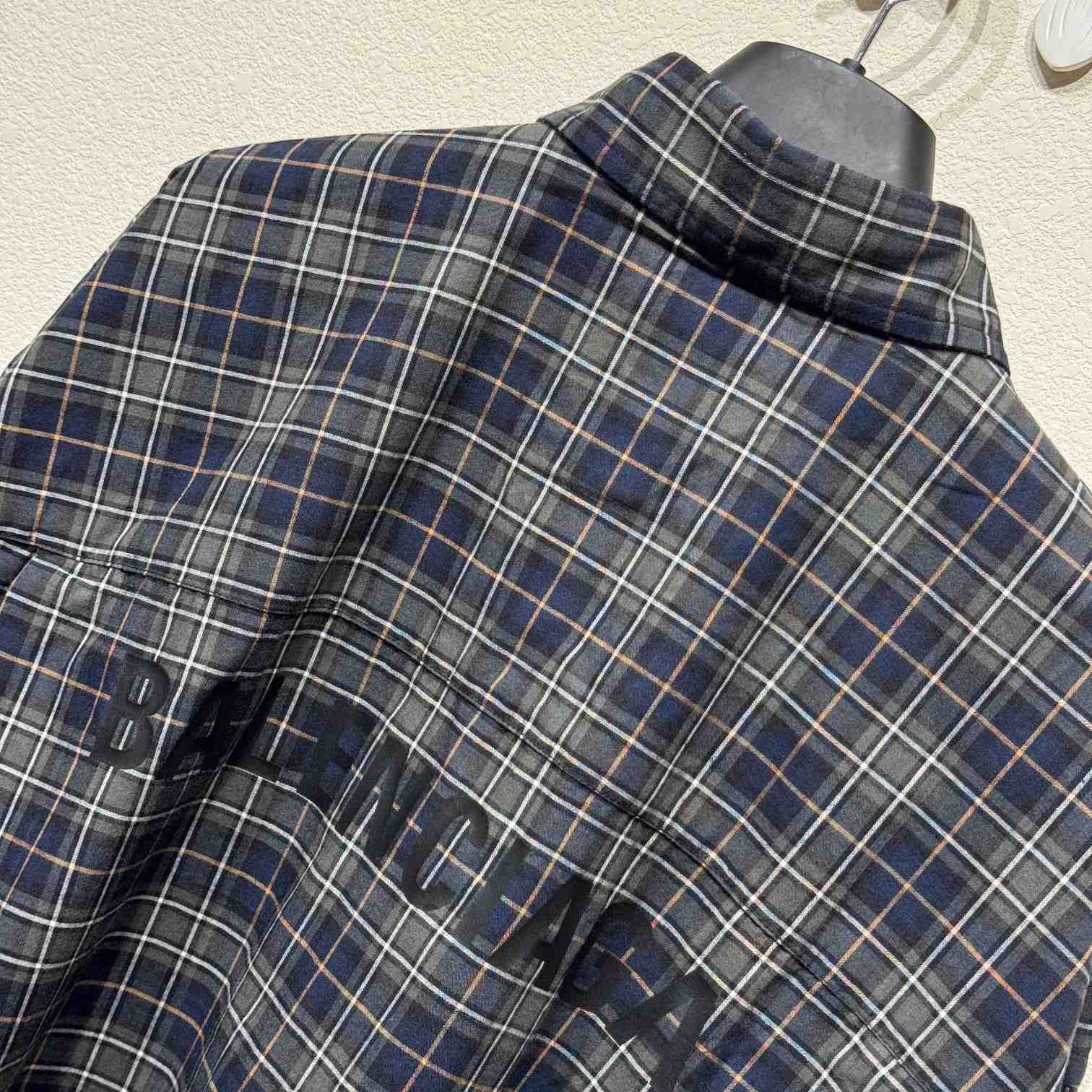 Balenciaga Plaid Long-sleeved Shirt - EUR FASHION