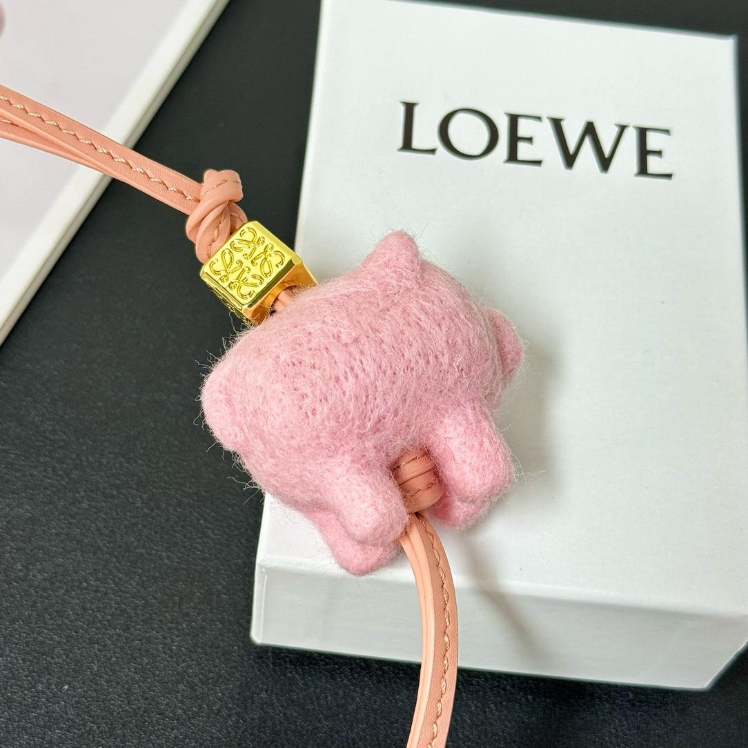 Loewe Pig Charm In Felt - EUR FASHION