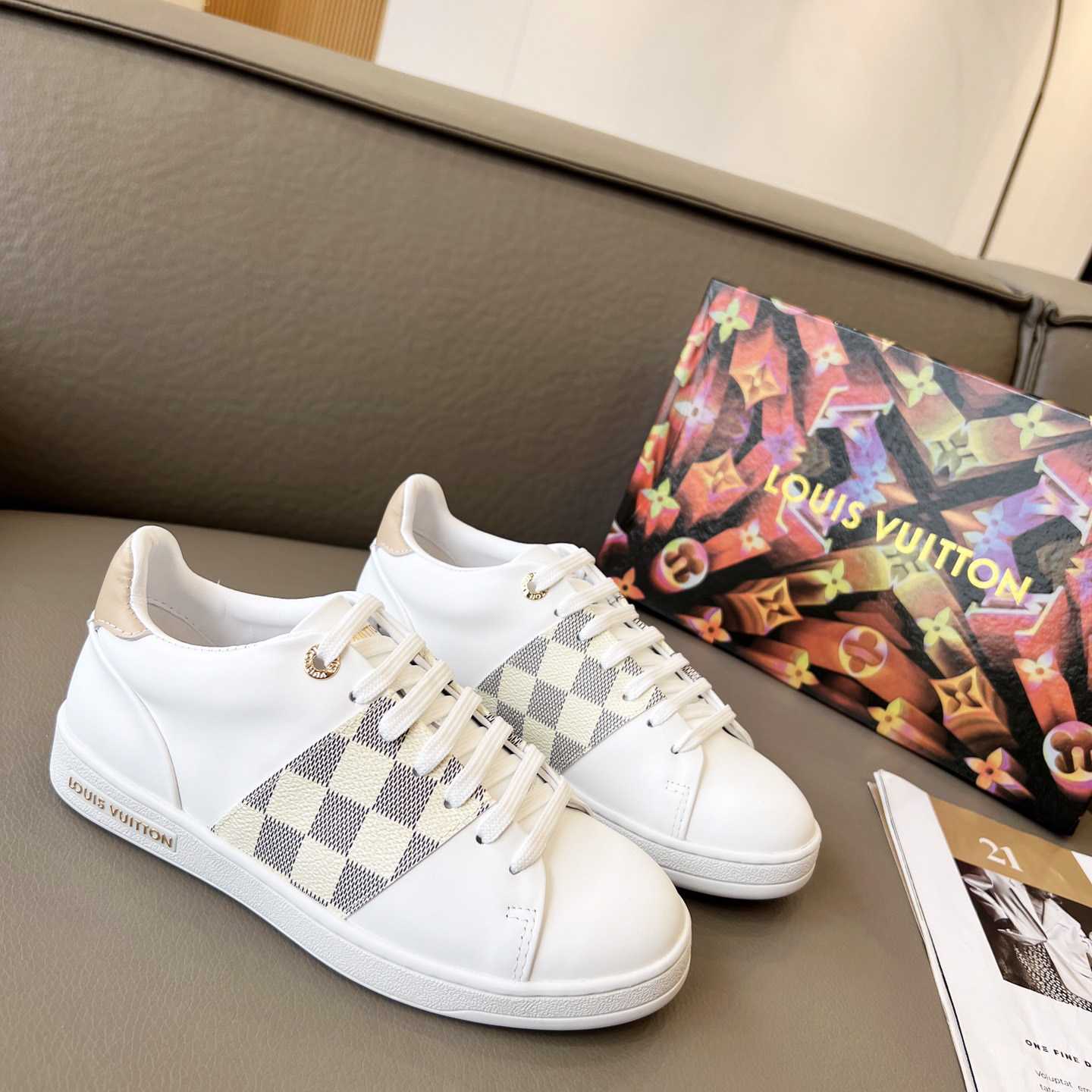 Louis Vuitton Damier Azur Front Row Sneaker - EUR FASHION