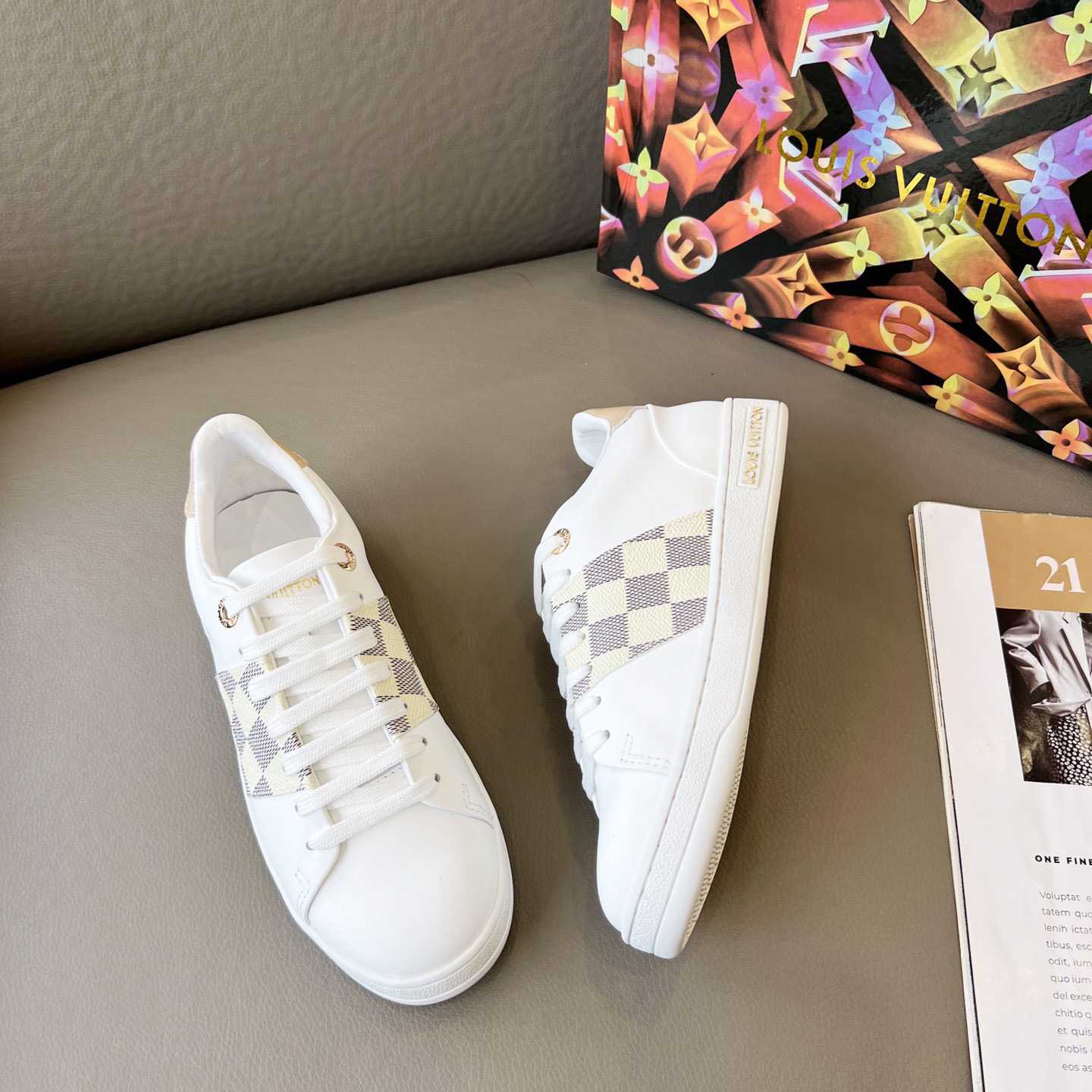 Louis Vuitton Damier Azur Front Row Sneaker - EUR FASHION