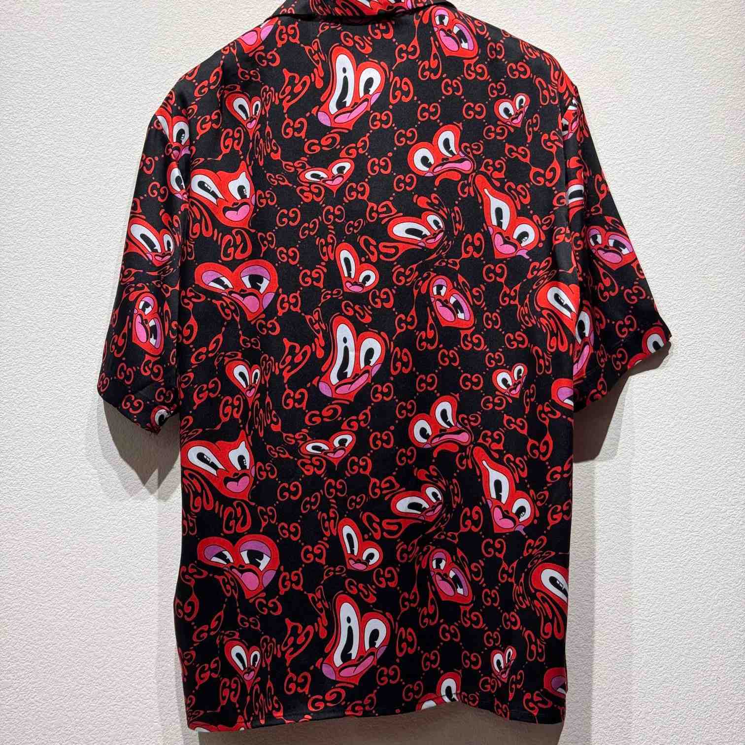 Gucci GG Hearts Silk Bowling Shirt - EUR FASHION