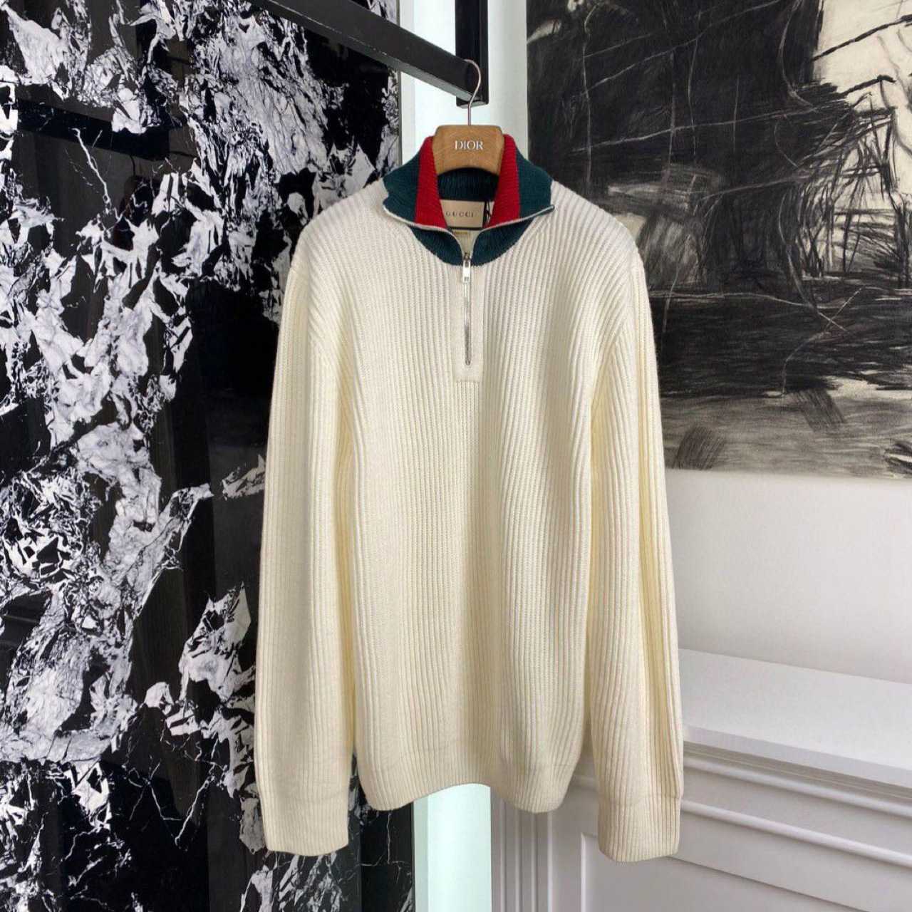 Gucci Knit Wool Sweater With Web - EUR FASHION