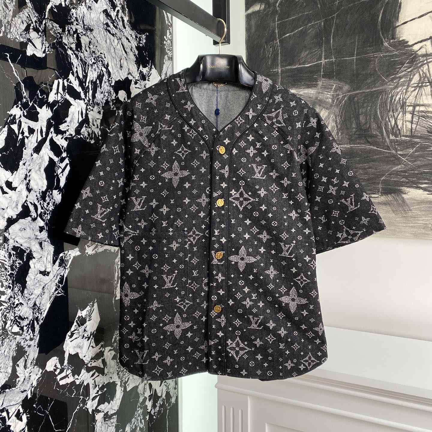 Louis Vuitton Monogram Denim Baseball Shirt - EUR FASHION