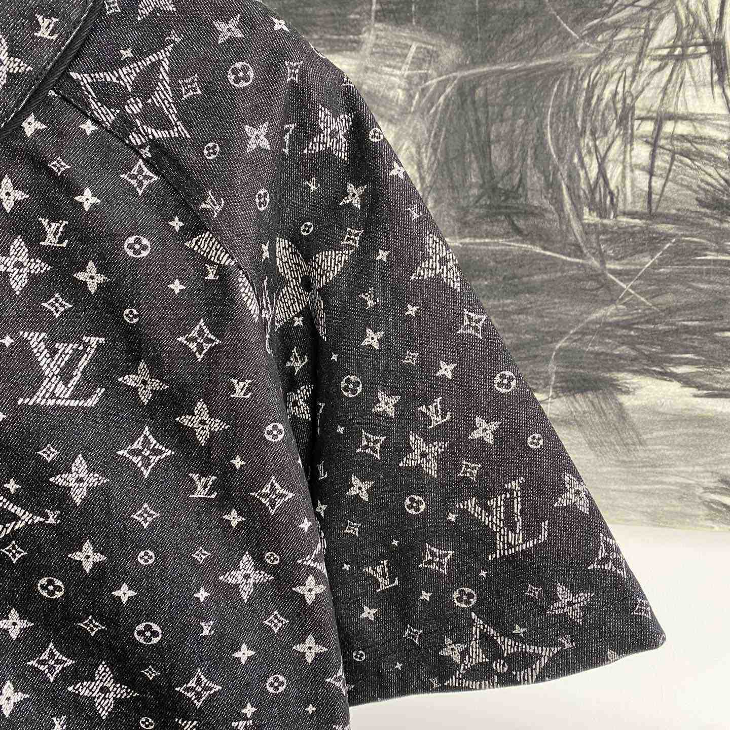 Louis Vuitton Monogram Denim Baseball Shirt - EUR FASHION