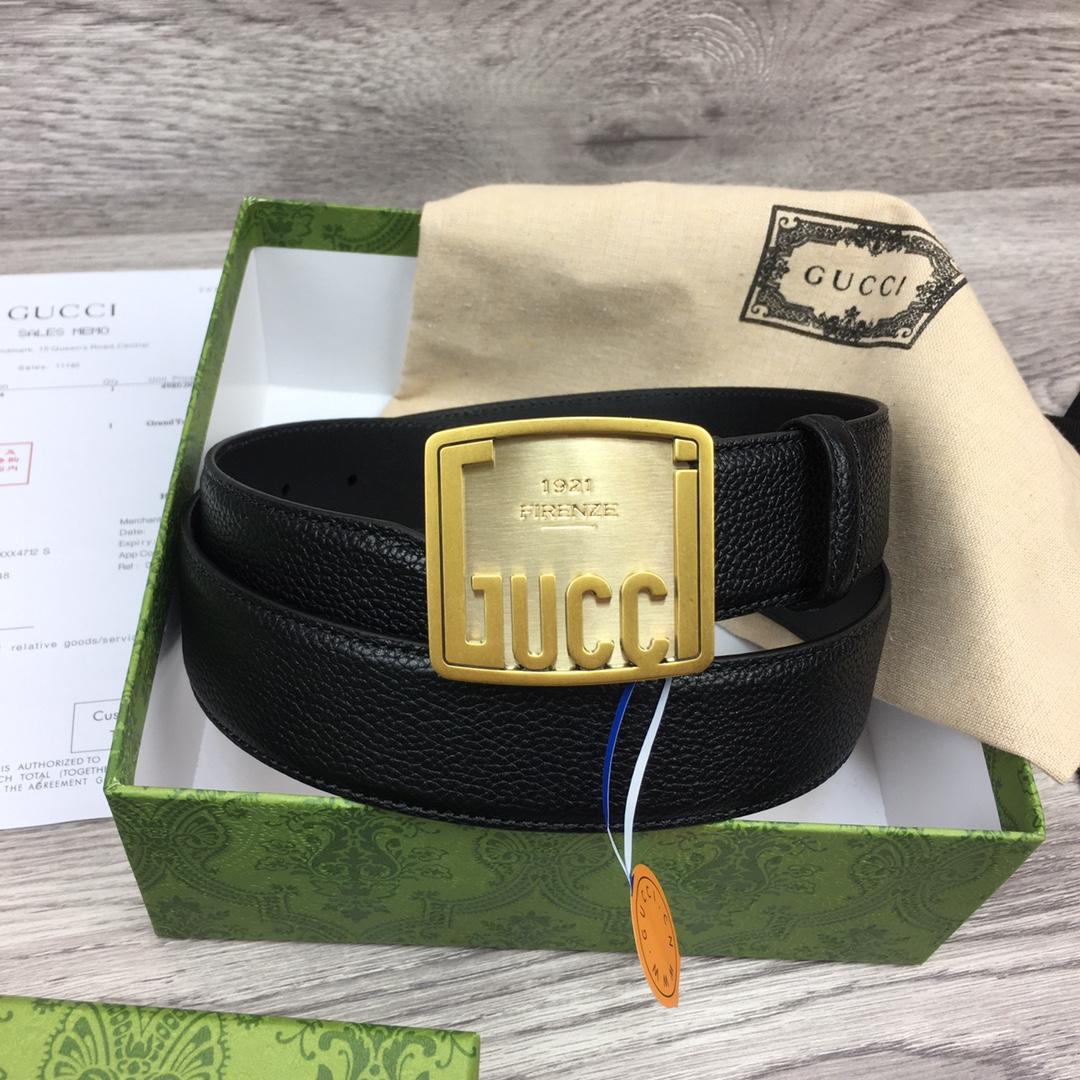 Gucci Leather Belt  35mm - EUR FASHION