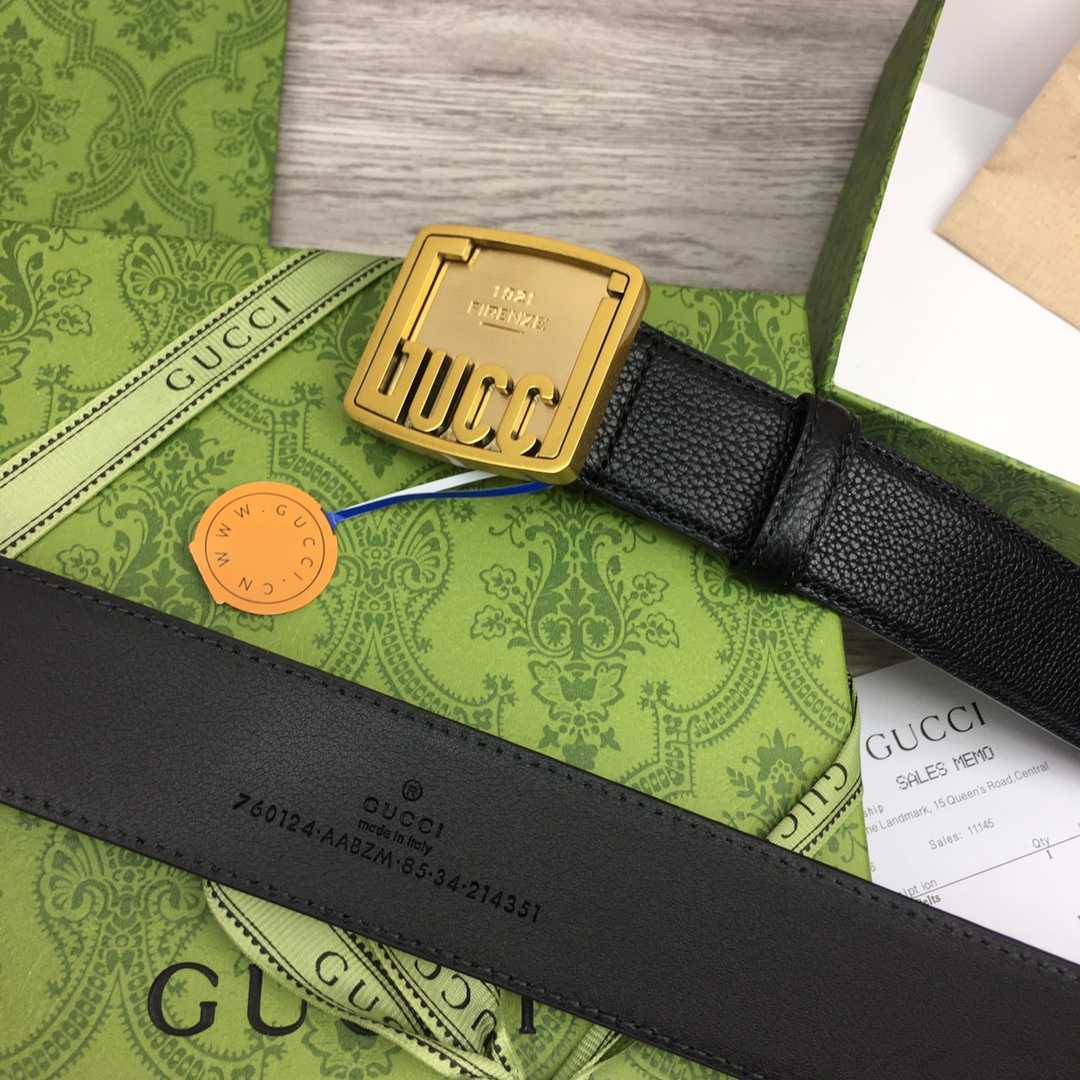 Gucci Leather Belt  35mm - EUR FASHION