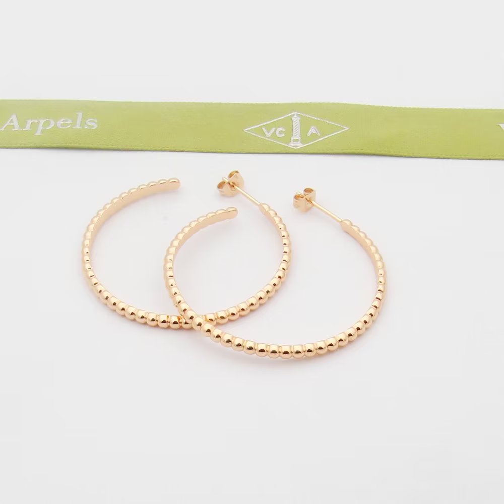 Van Cleef & Arpels Perlée Pearls Of Gold Hoop Earrings, Large Model - EUR FASHION