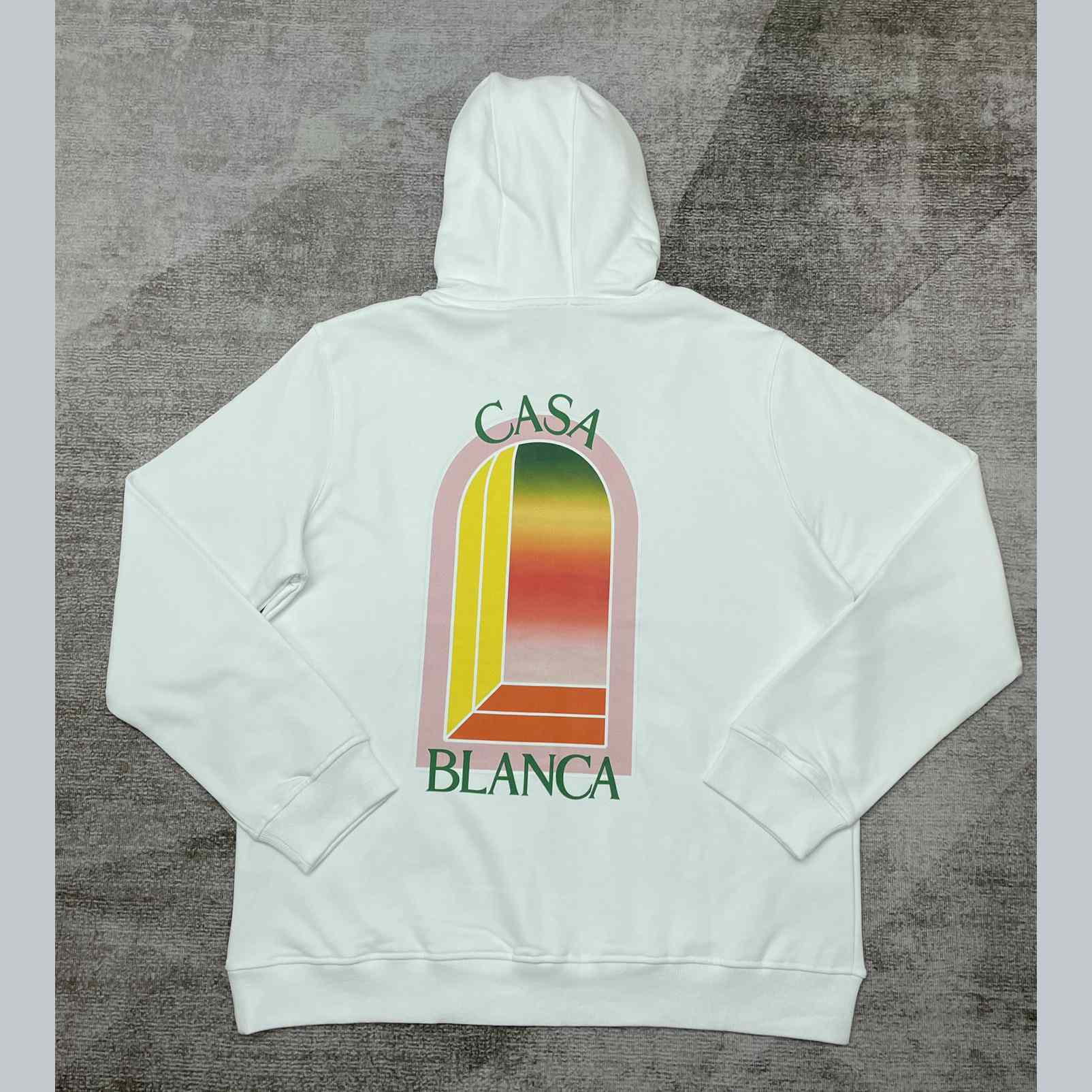 Casablanca White Gradient Arch Organic Cotton Hoodie    c806 - EUR FASHION