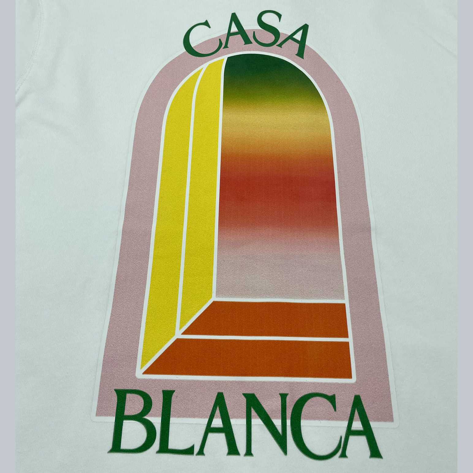 Casablanca White Gradient Arch Organic Cotton Hoodie    c806 - EUR FASHION