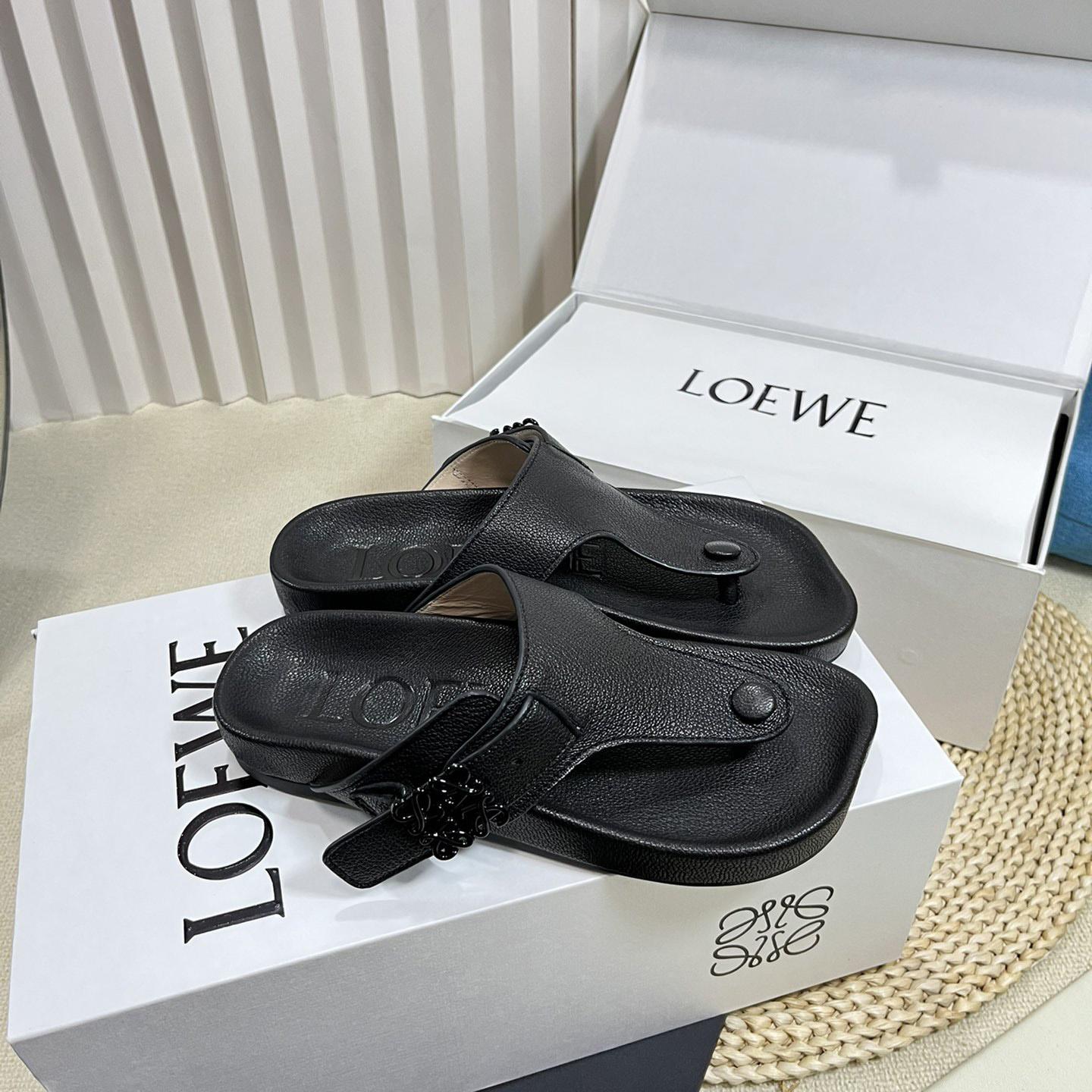 Loewe Anagram Ease Sandal In Kidskin - EUR FASHION