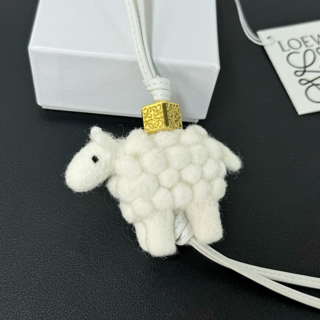 Loewe Sheep charm In Felt And Calfskin - EUR FASHION