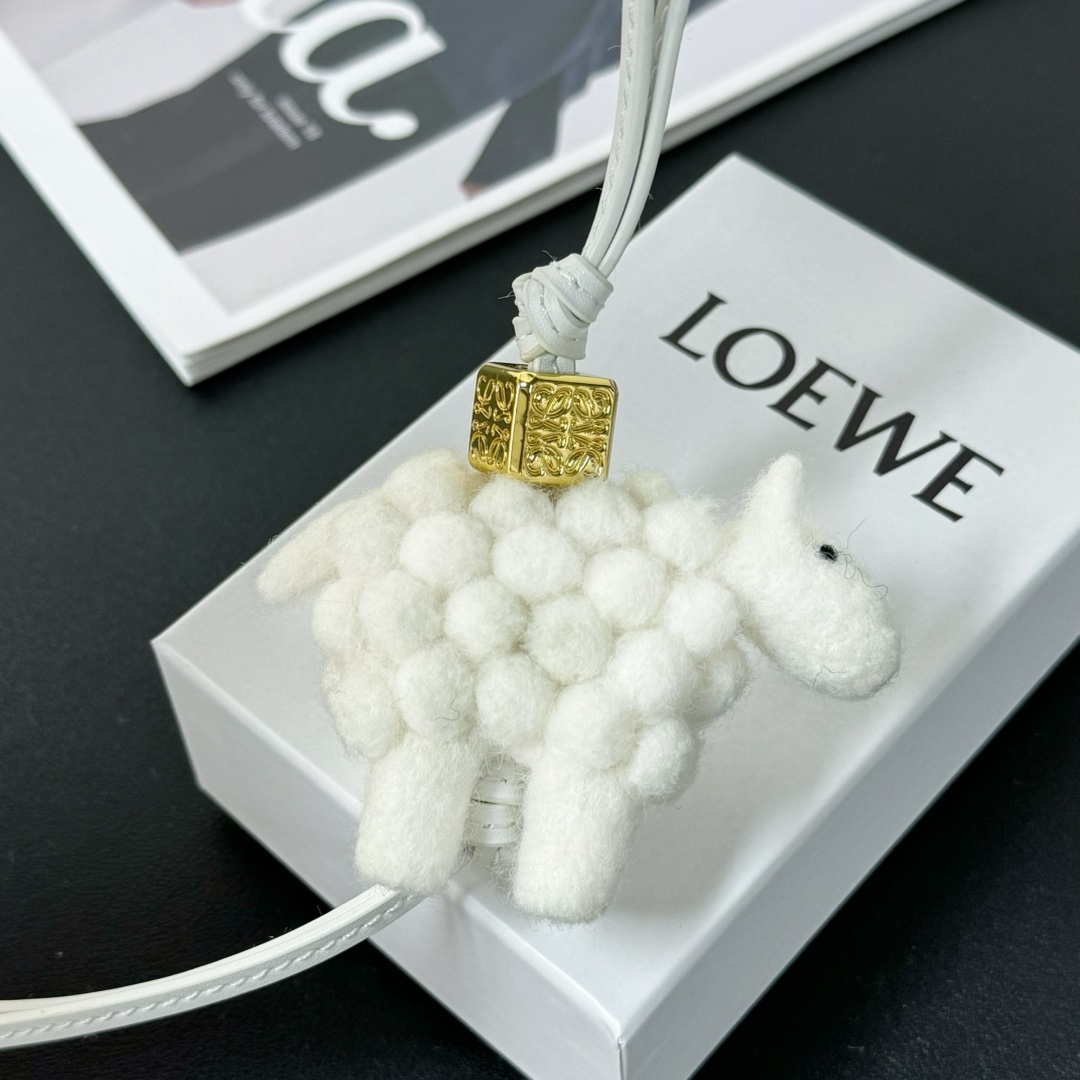 Loewe Sheep charm In Felt And Calfskin - EUR FASHION