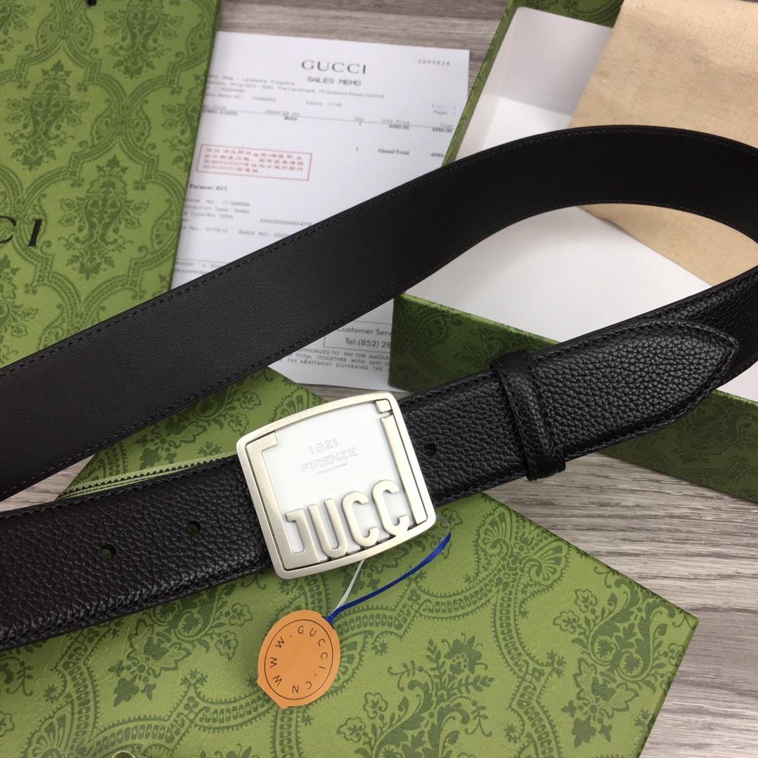 Gucci Leather Belt  35mm - EUR FASHION