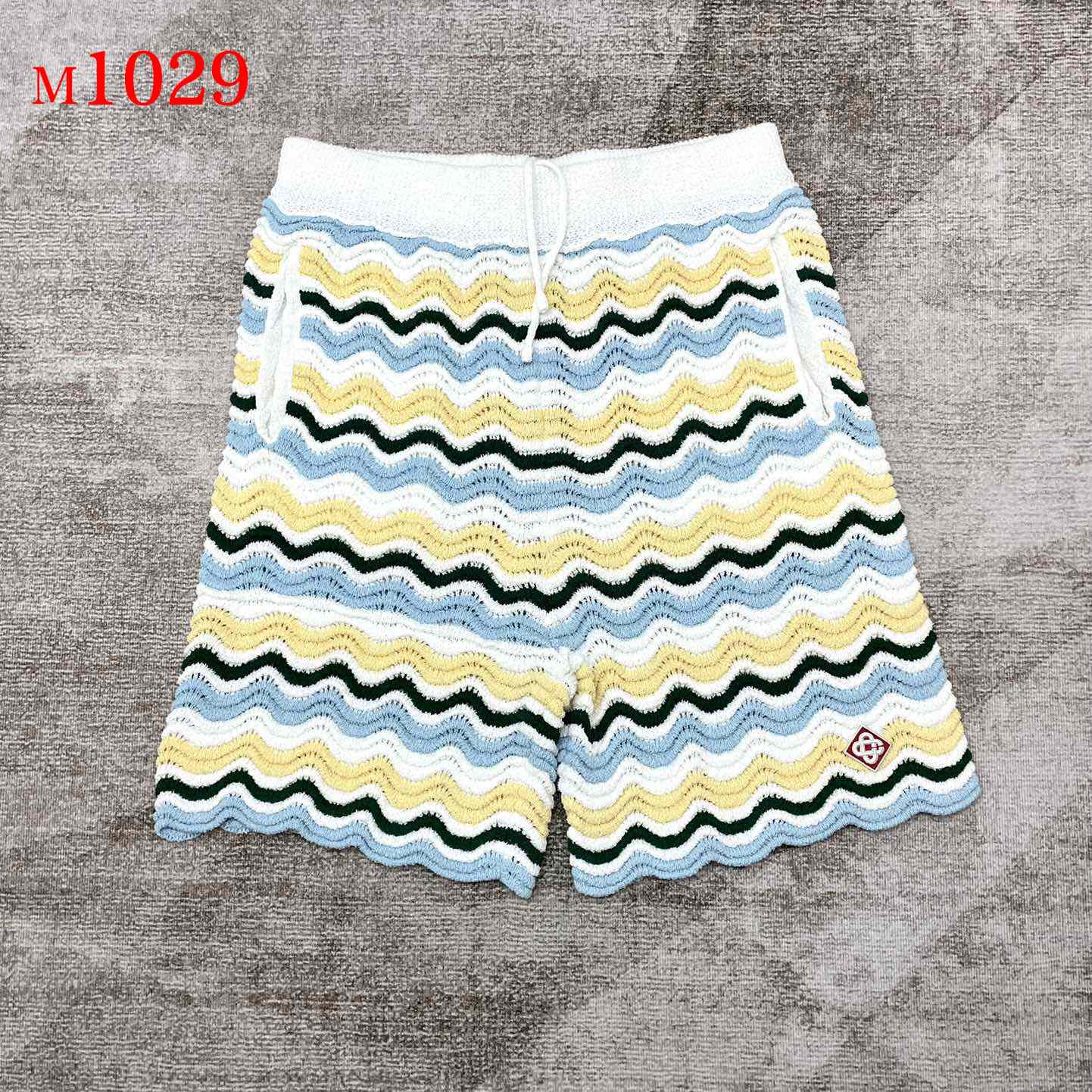 Casablanca Wavy Knit Cotton Shorts   m1029 - EUR FASHION