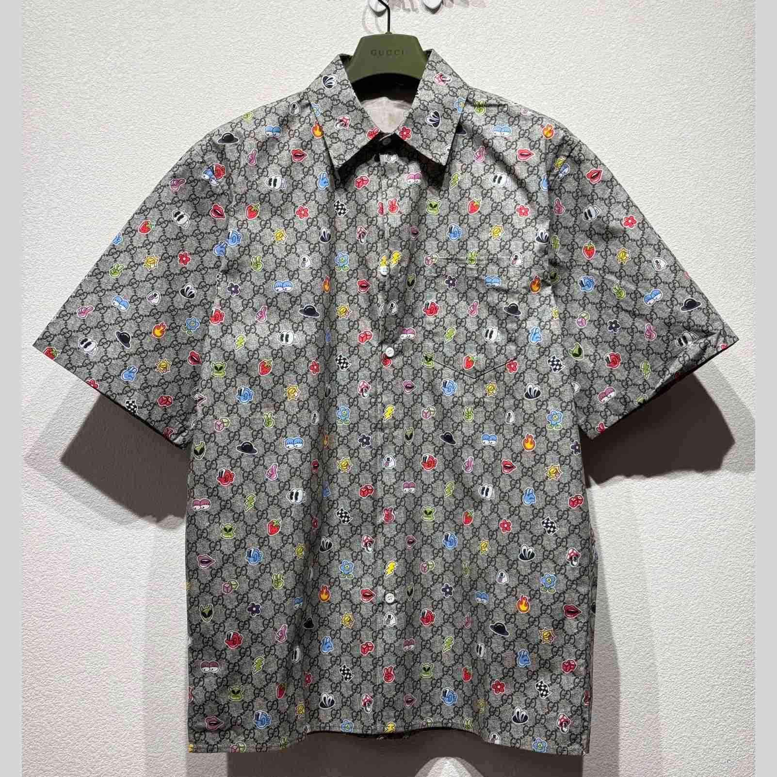 Gucci Cotton Poplin Shirt With Print - EUR FASHION