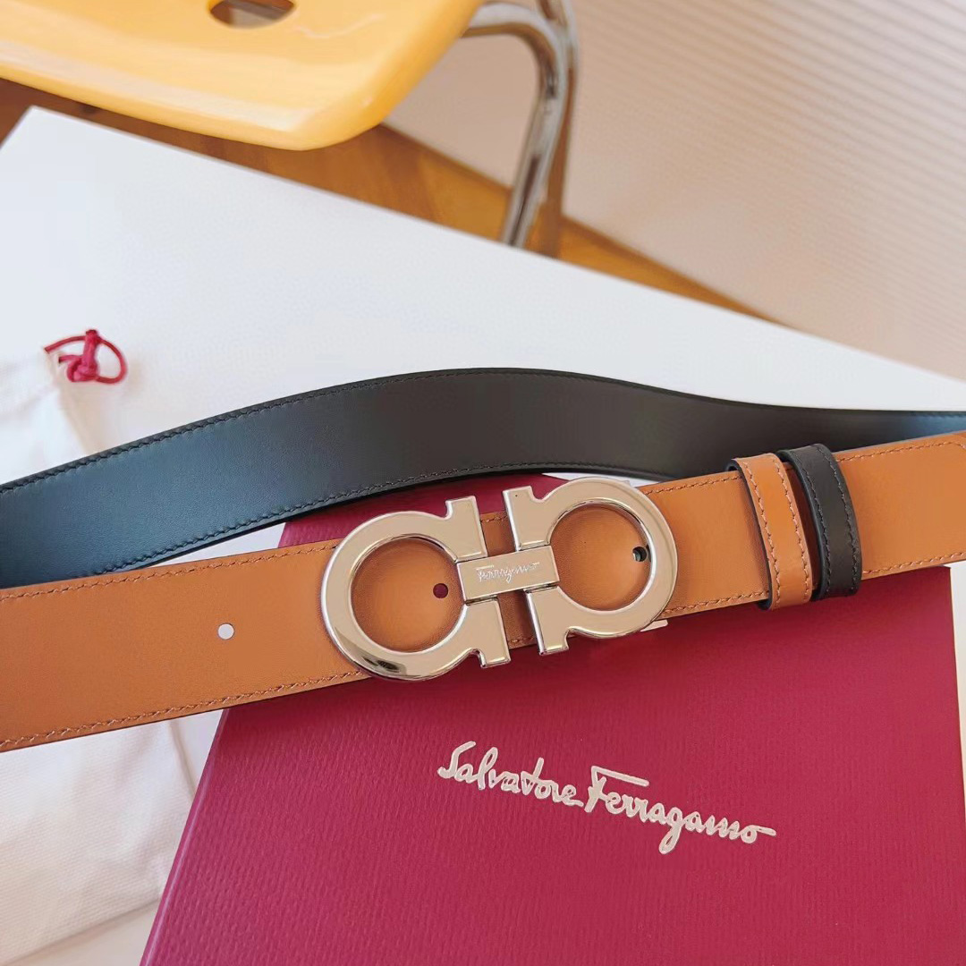 Ferragamo Reversible Leather Belt - EUR FASHION