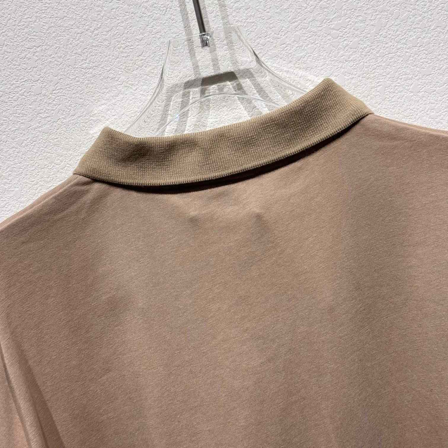 Miu Miu Brown Cotton Pique Polo Shirt - EUR FASHION