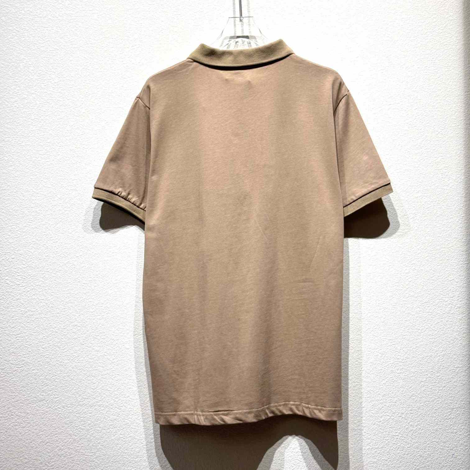 Miu Miu Brown Cotton Pique Polo Shirt - EUR FASHION