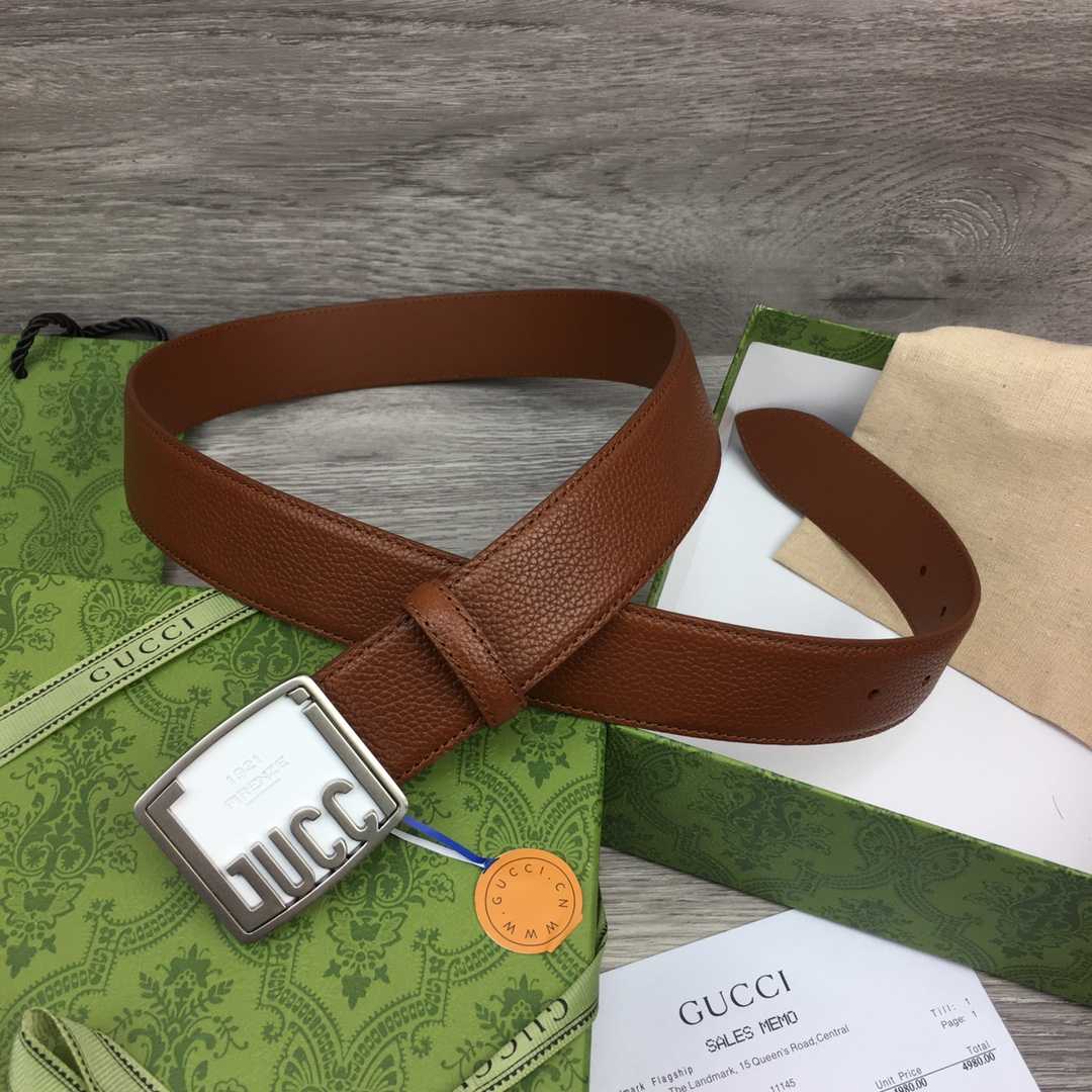 Gucci Leather Belt  35mm - EUR FASHION