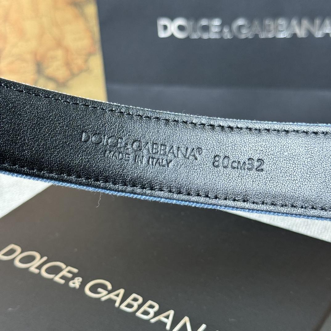 Dolce & Gabbana Devotion Denim Belt - EUR FASHION