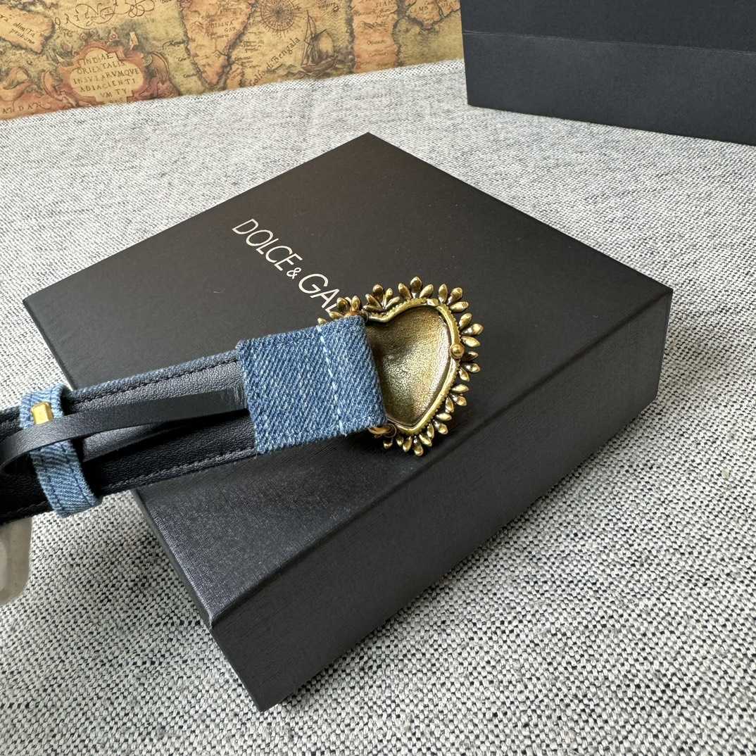 Dolce & Gabbana Devotion Denim Belt - EUR FASHION