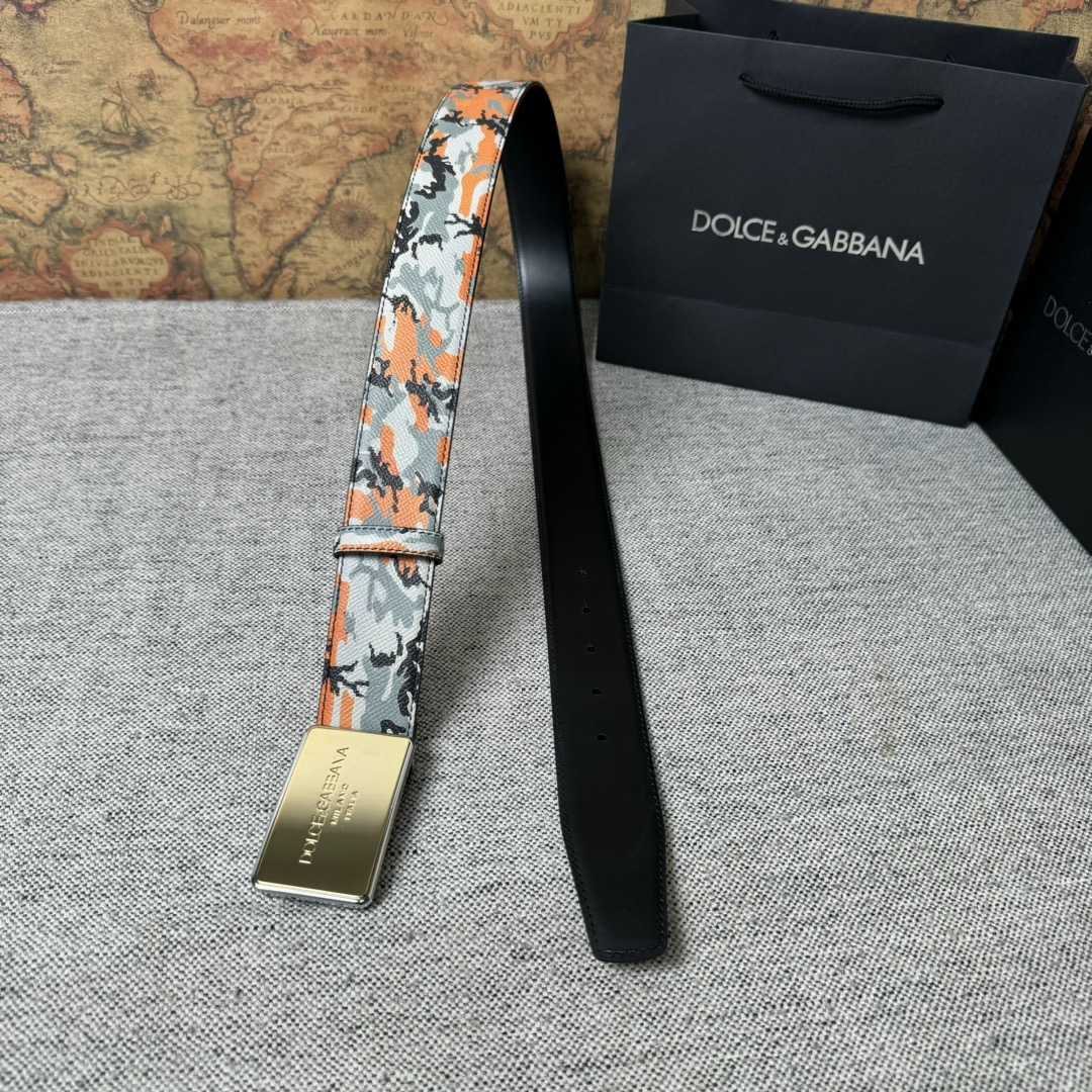 Dolce & Gabbana Camouflage-print Leather Belt - EUR FASHION