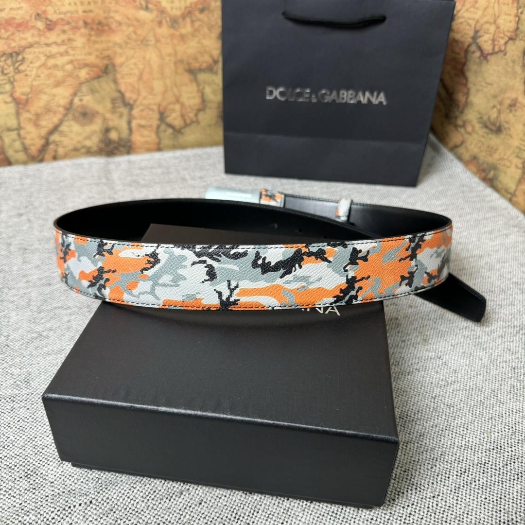 Dolce & Gabbana Camouflage-print Leather Belt - EUR FASHION