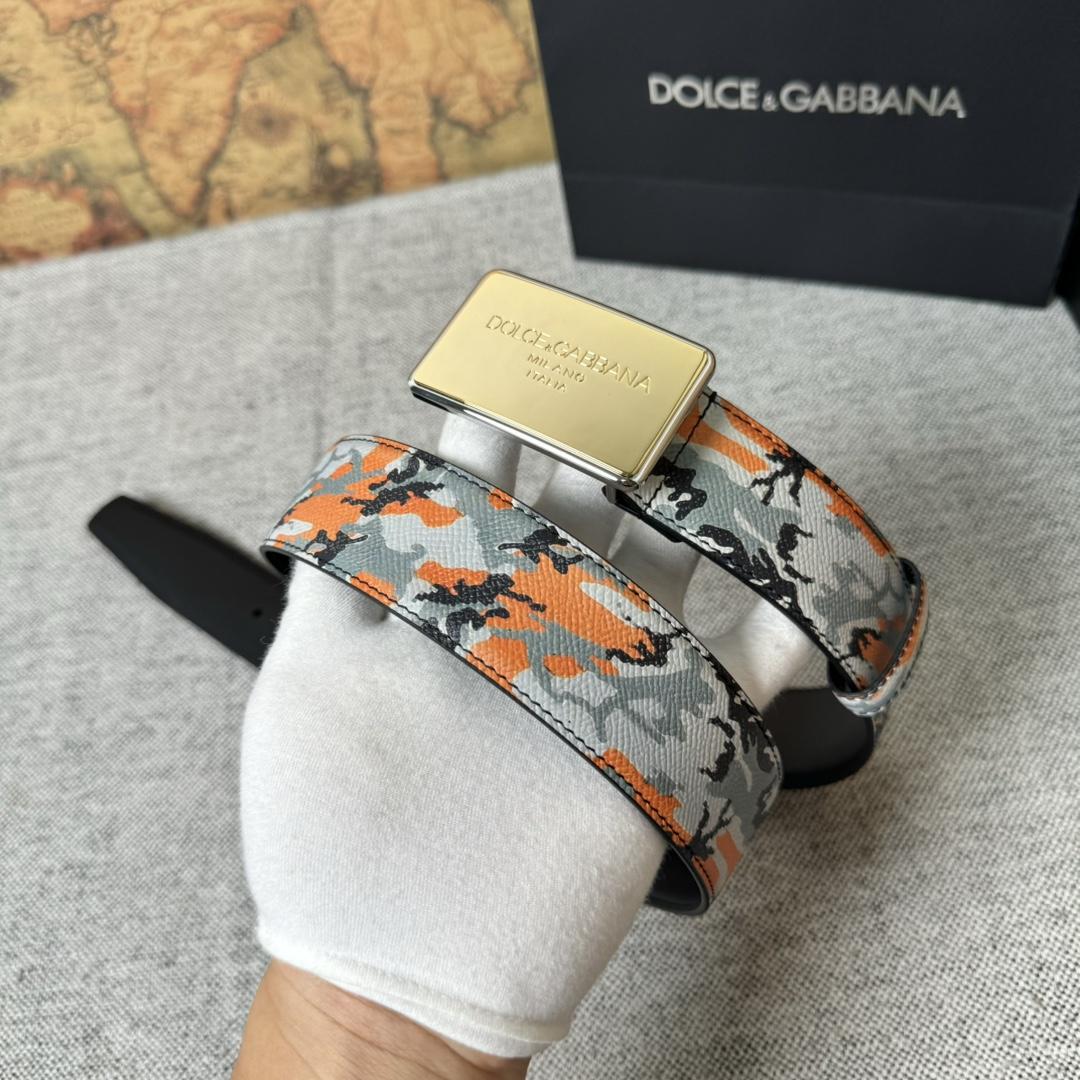 Dolce & Gabbana Camouflage-print Leather Belt - EUR FASHION