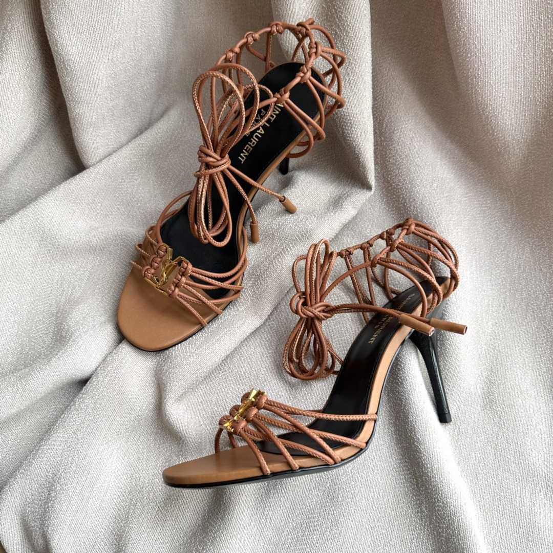 Saint Laurent Babylone Sandals In Smooth Leather - EUR FASHION