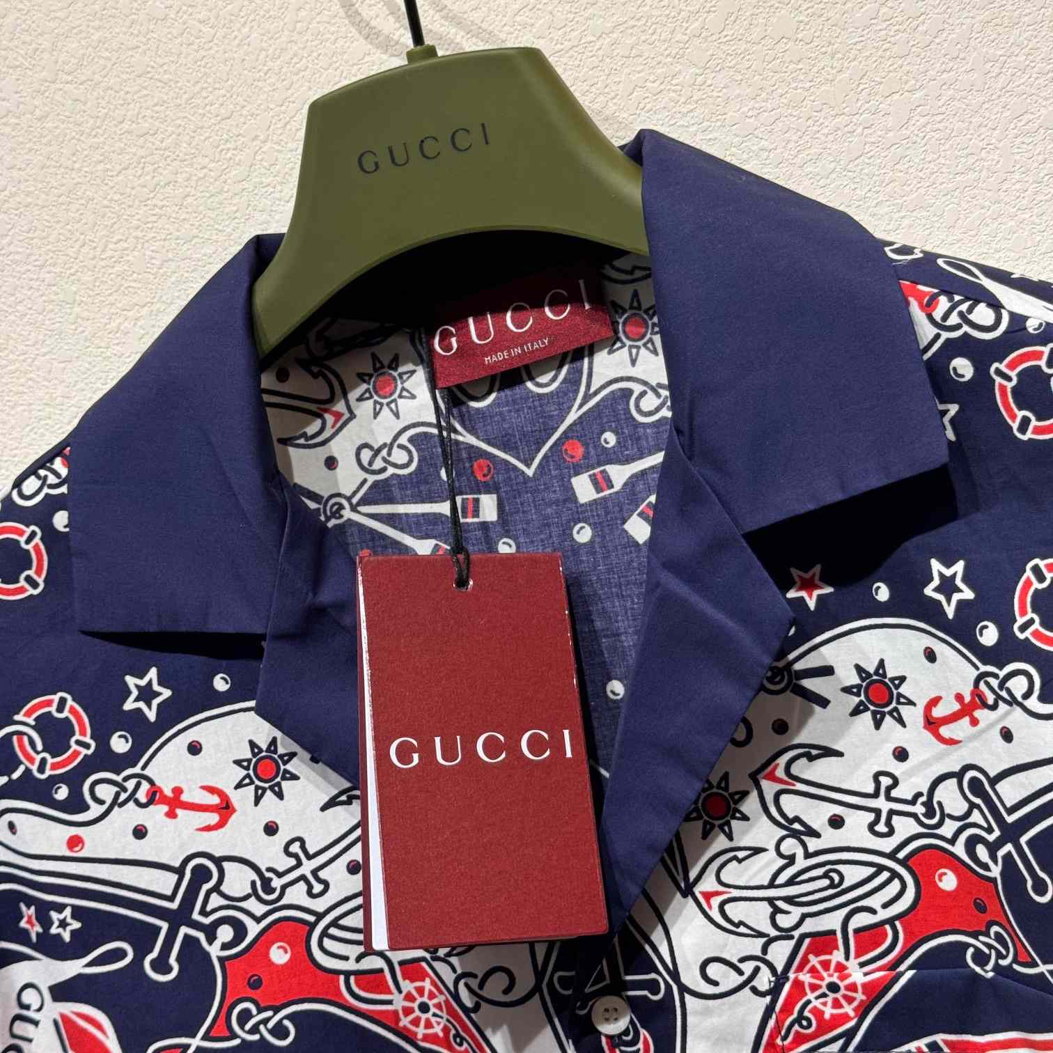 Gucci Double G bandana Print Cotton Shirt - EUR FASHION