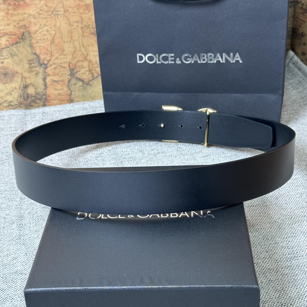 Dolce & Gabbana DG Logo-buckle Leather Belt   40mm - EUR FASHION