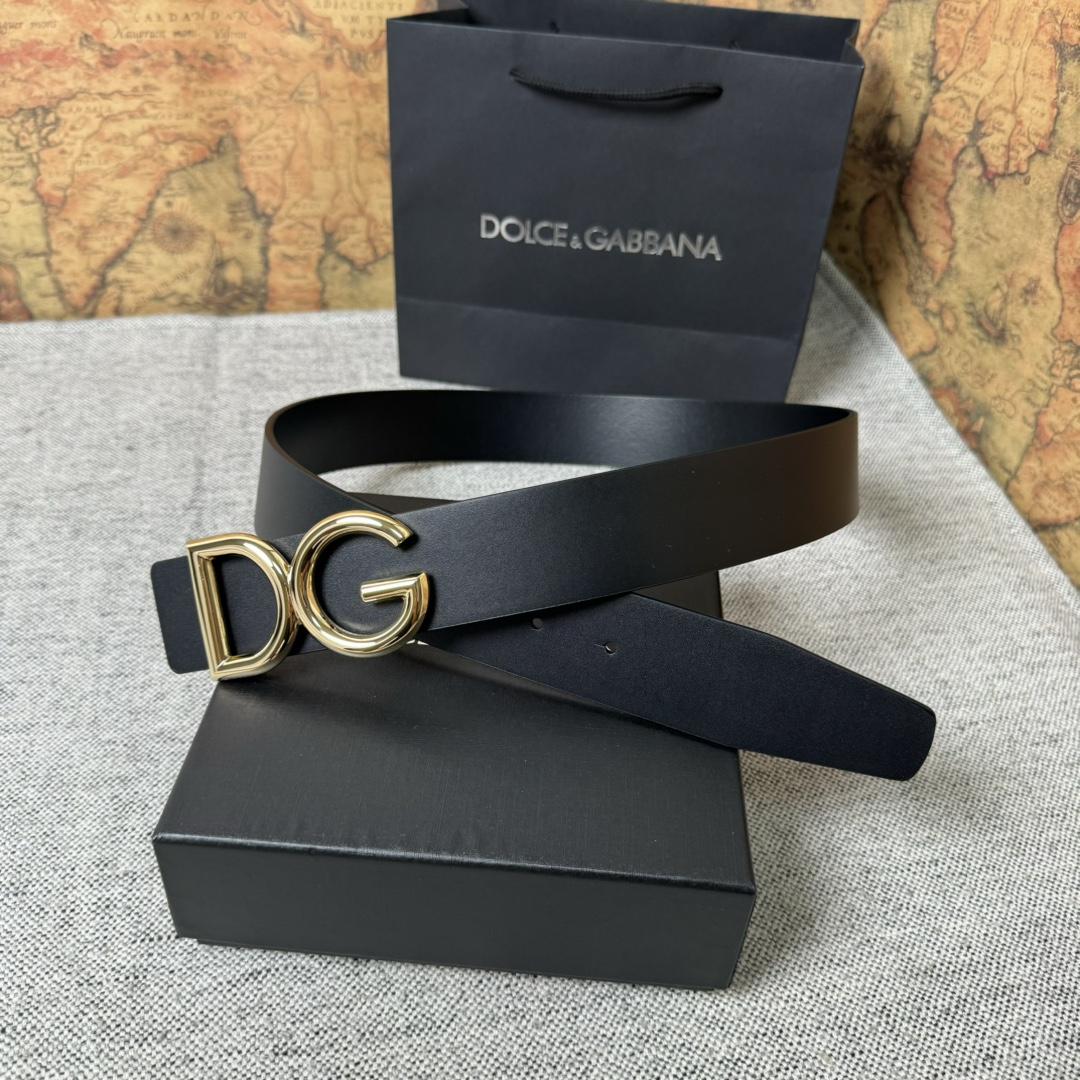 Dolce & Gabbana DG Logo-buckle Leather Belt   40mm - EUR FASHION