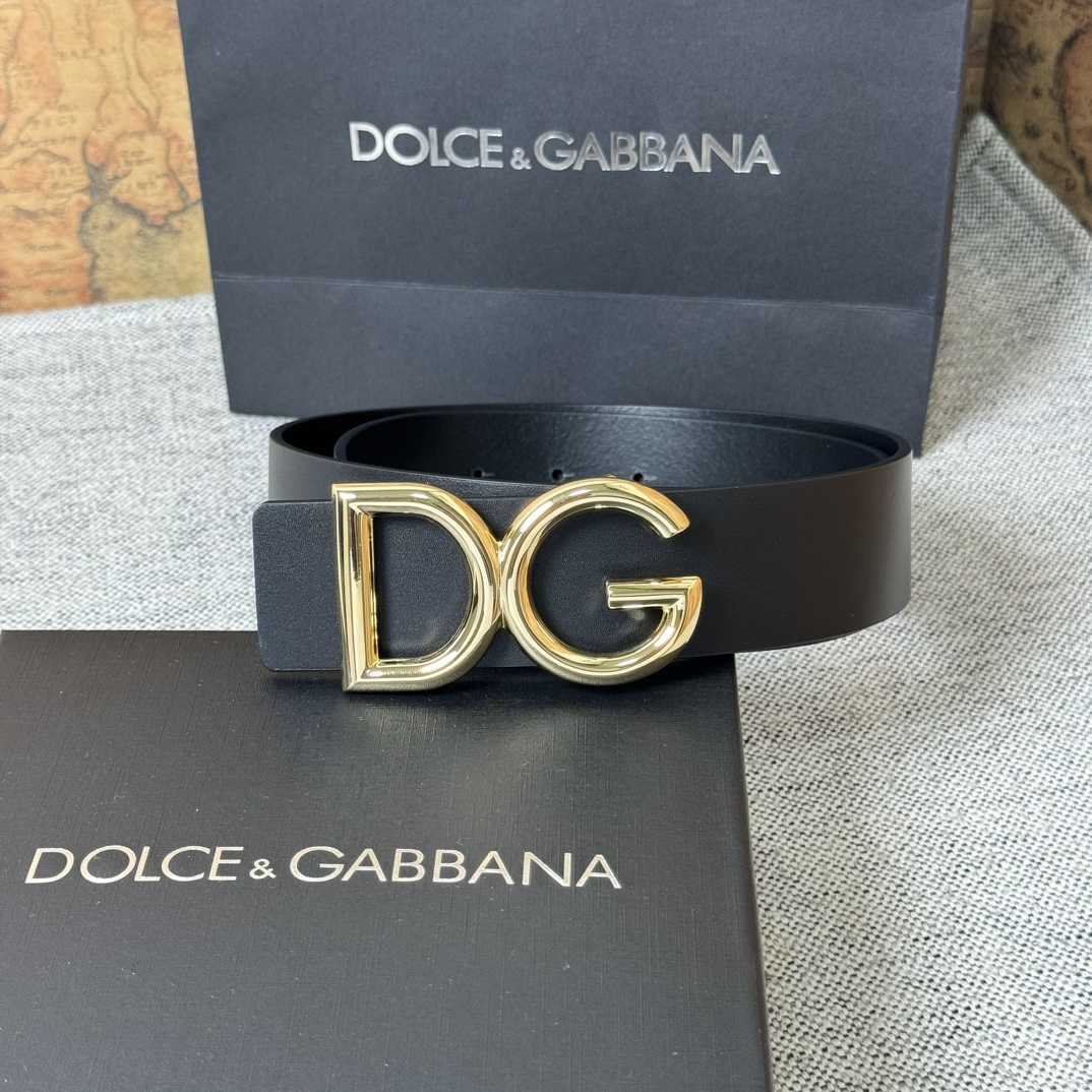 Dolce & Gabbana DG Logo-buckle Leather Belt   40mm - EUR FASHION